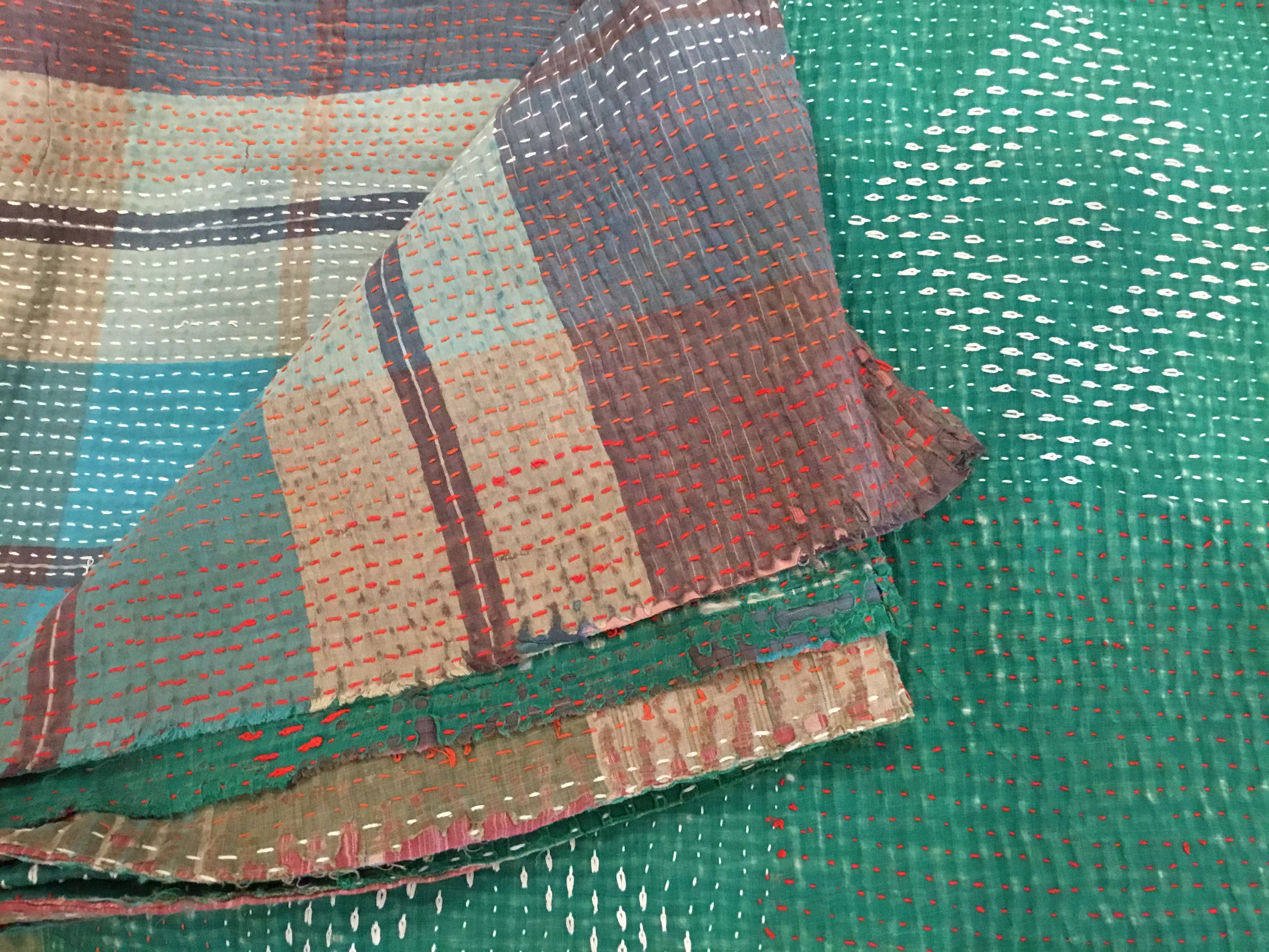VINTAGE KANTHA - Diamond Check