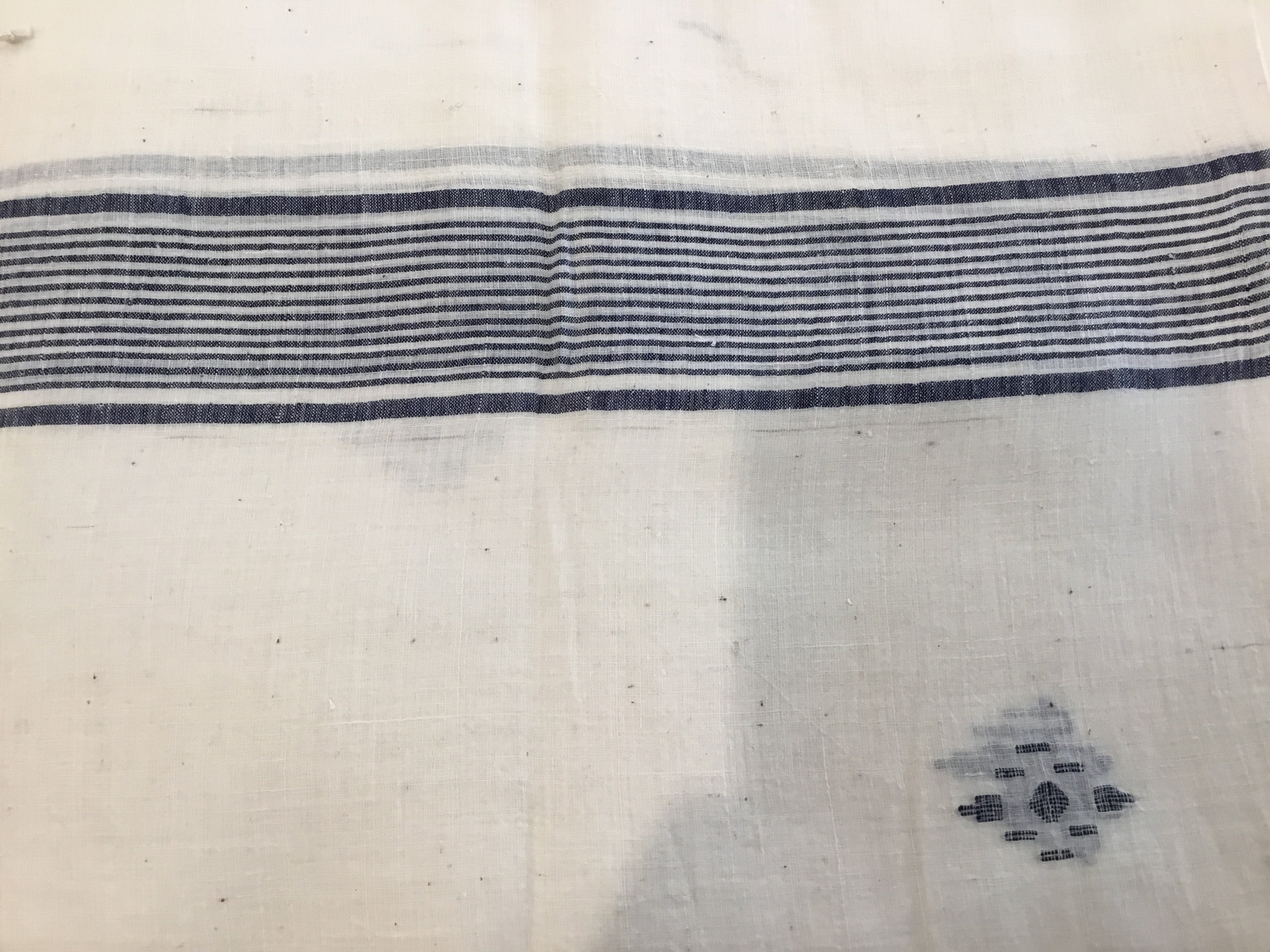Cotton Jamdani Scarf - CLASSIC INDIGO