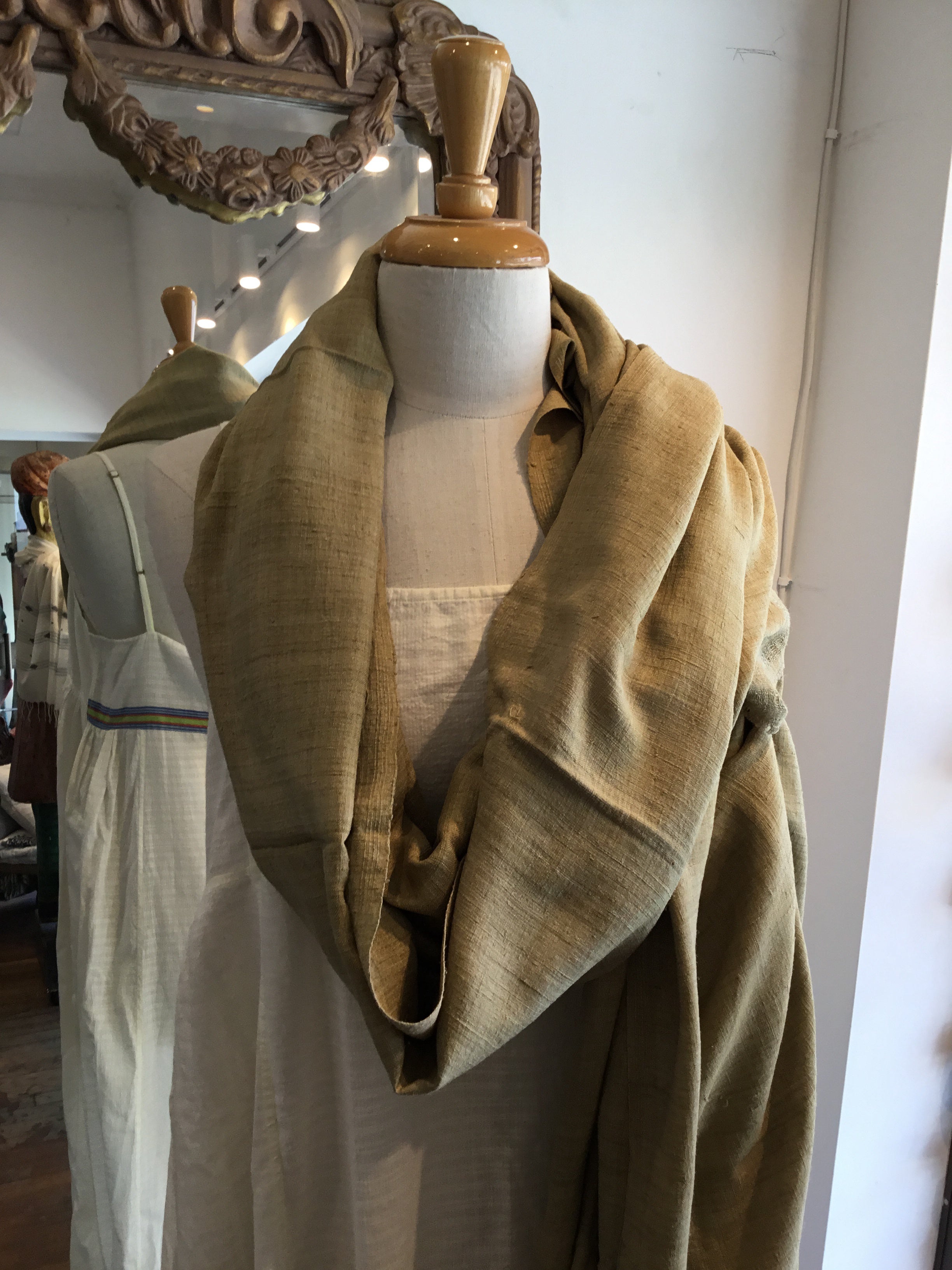 PEACE SILK SCARF - Pistachio