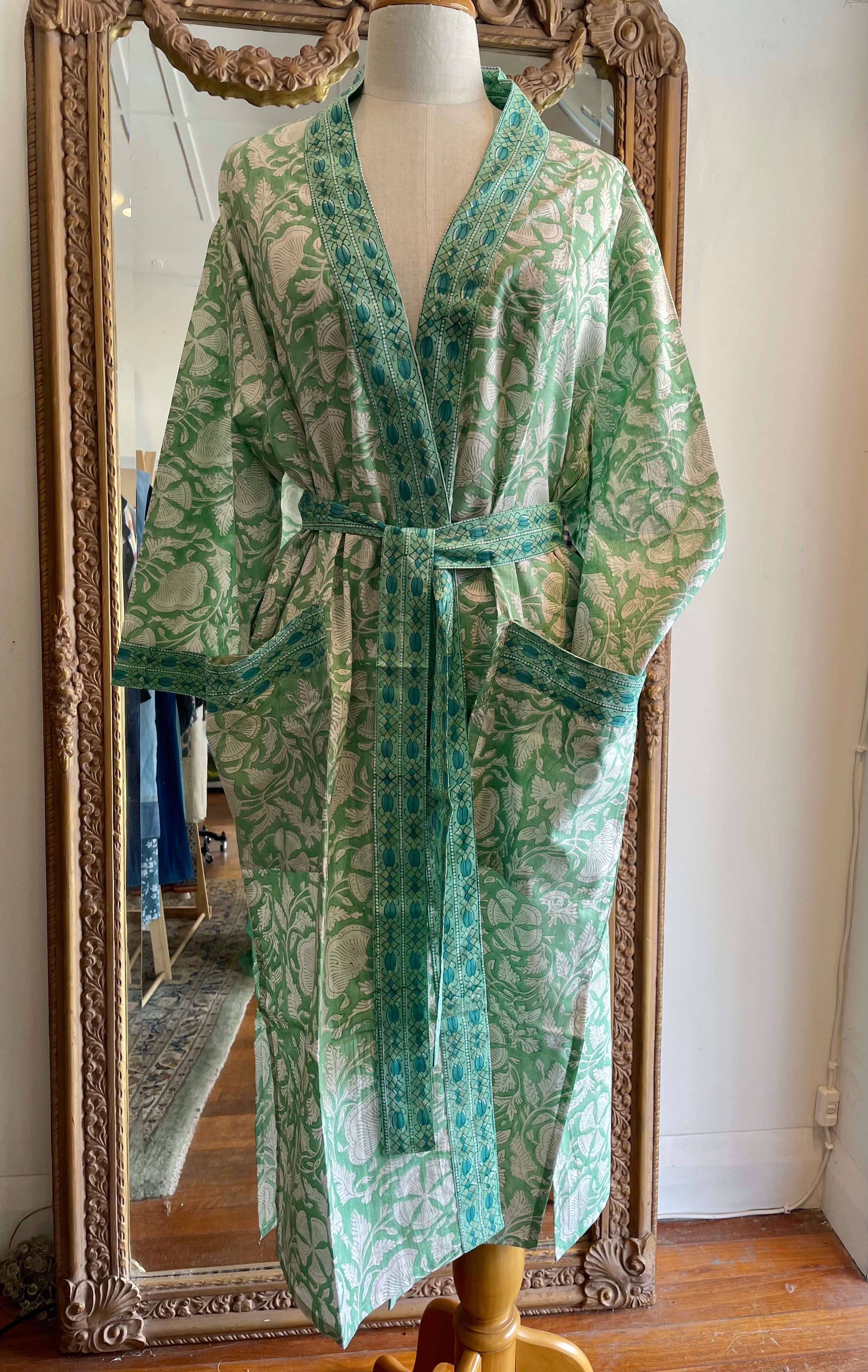 KIMONO /Bath Robe - Celadon