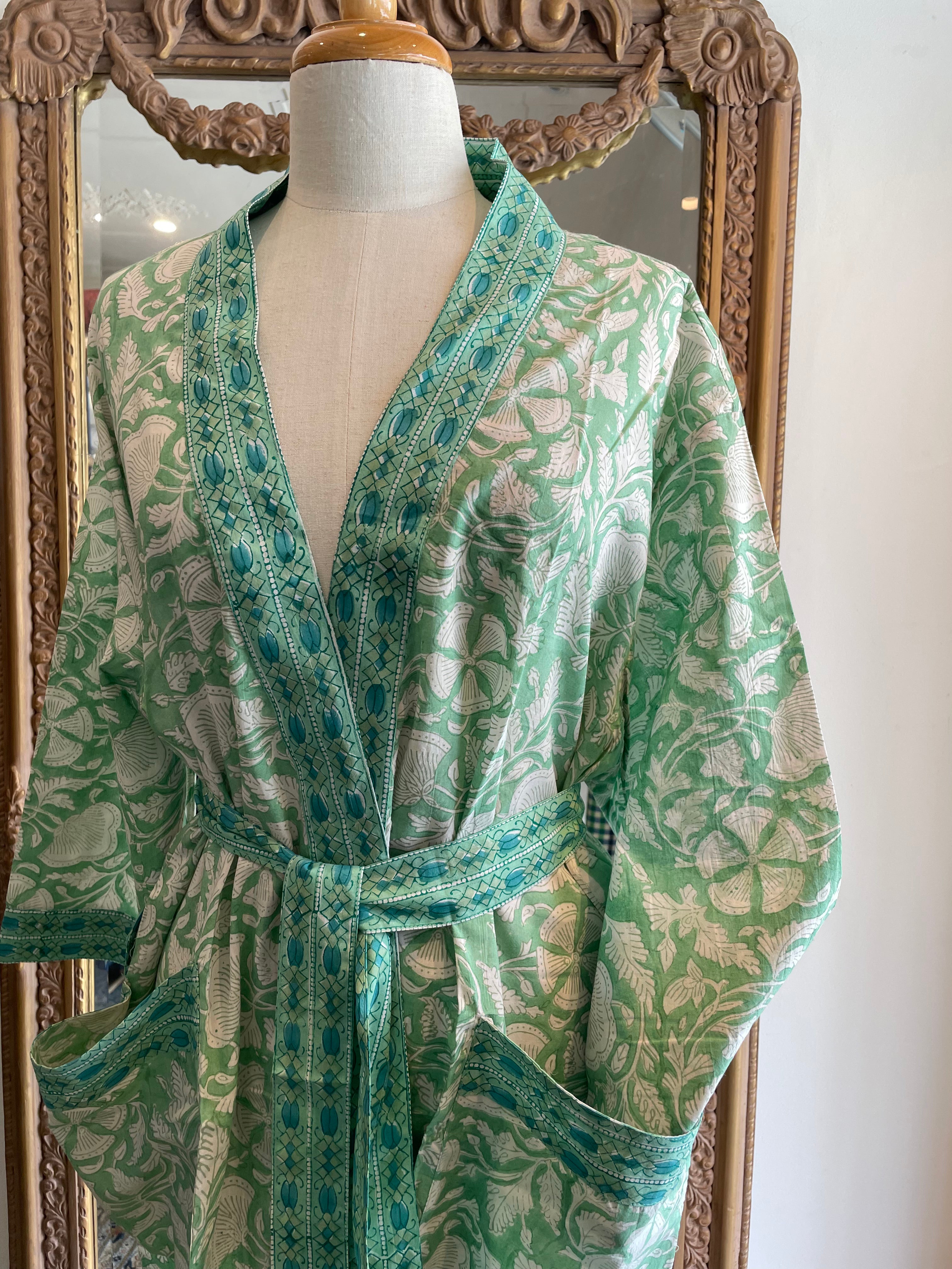 KIMONO /Bath Robe - Celadon