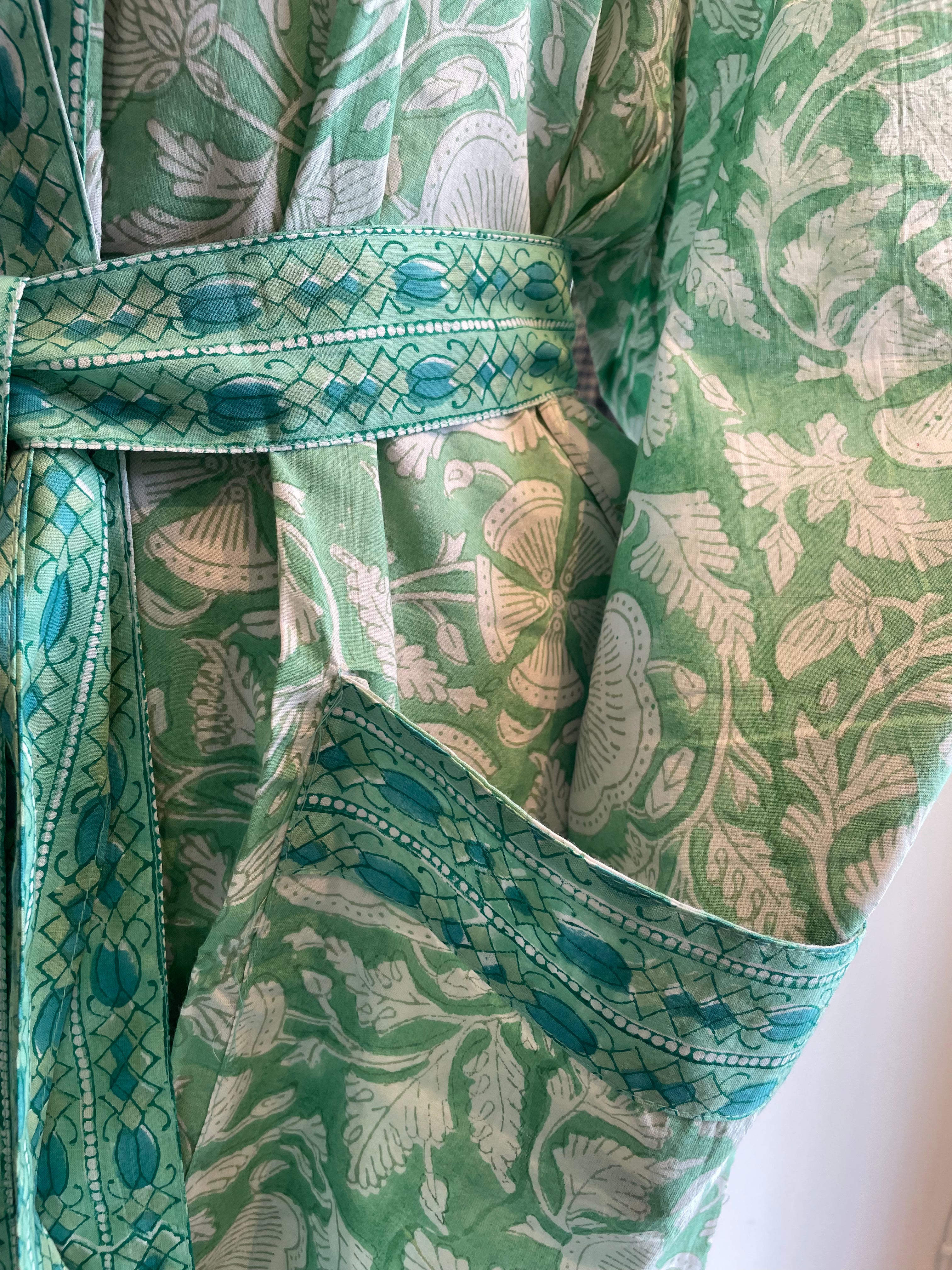 KIMONO /Bath Robe - Celadon