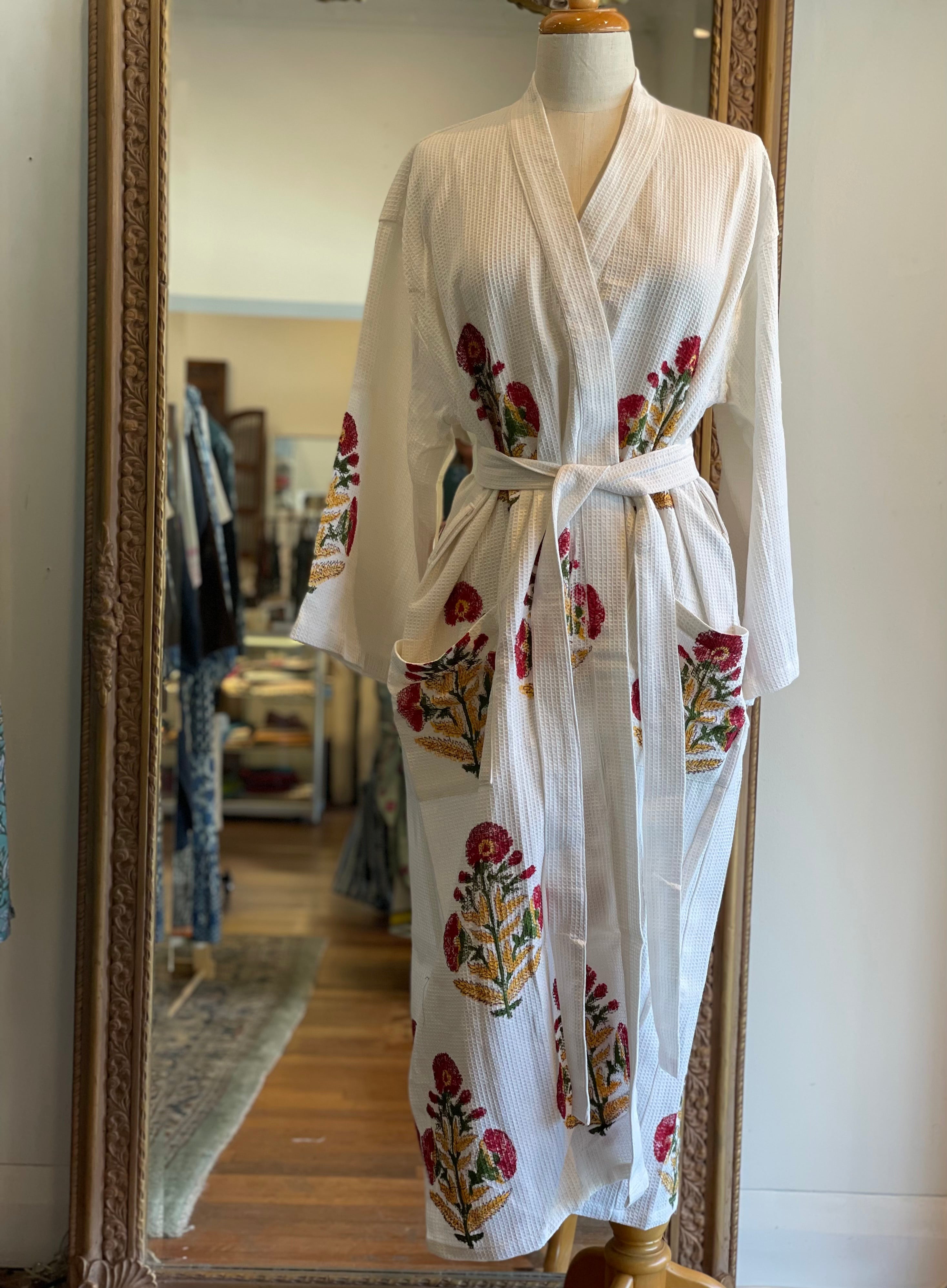 Waffle Botanica Robe - Crimson Floral