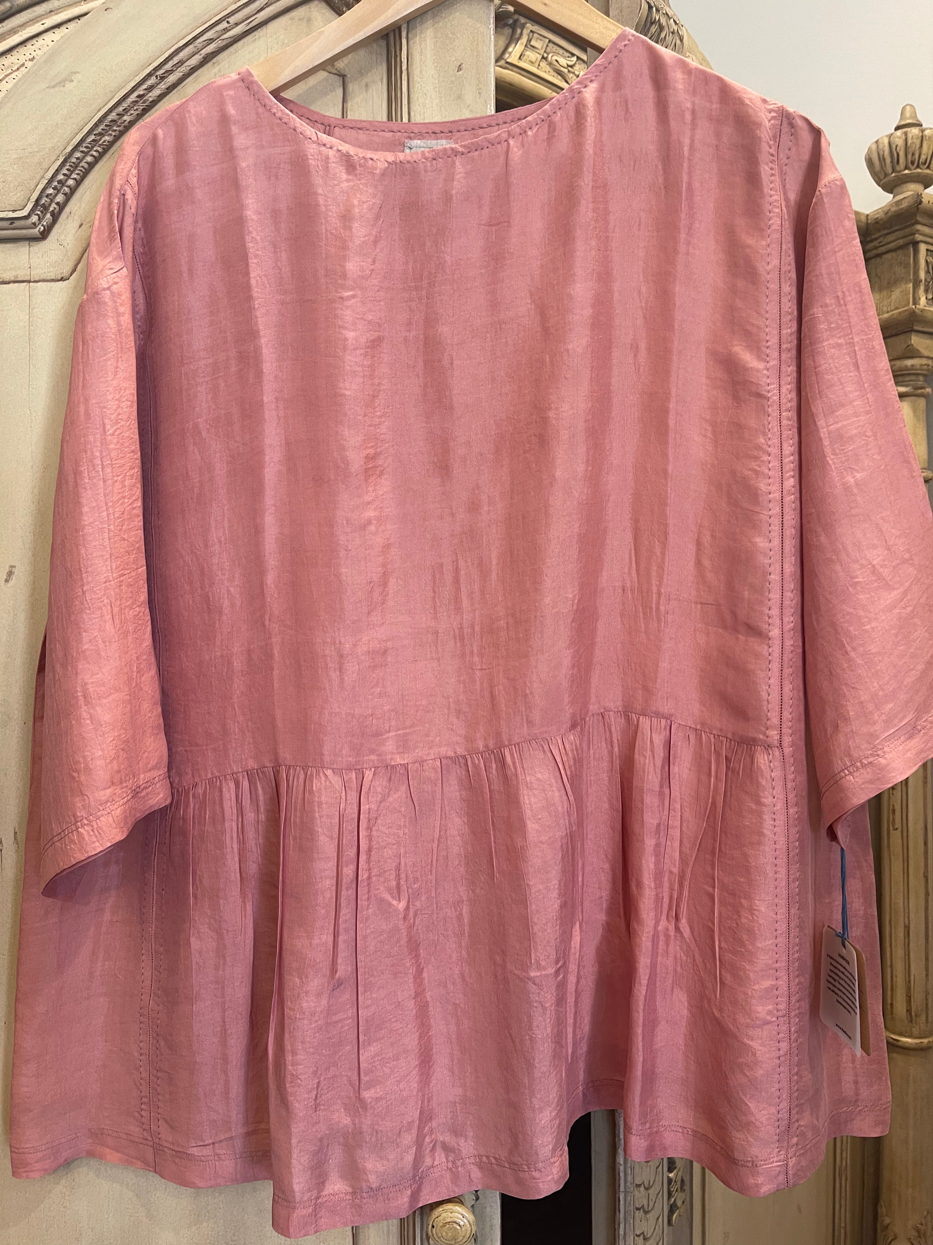 PADMA SILK TOP - Dusty Rose