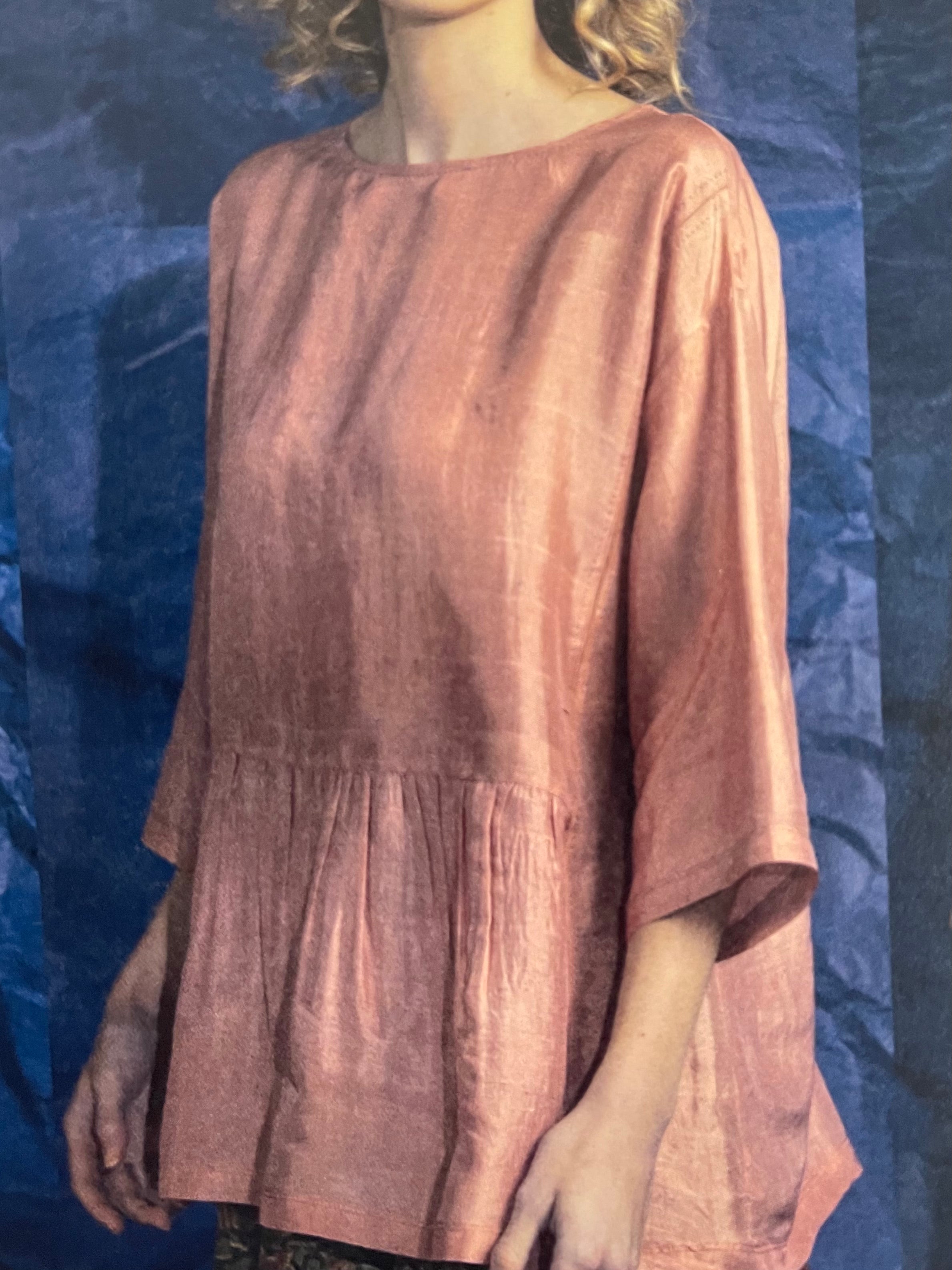 PADMA SILK TOP - Dusty Rose