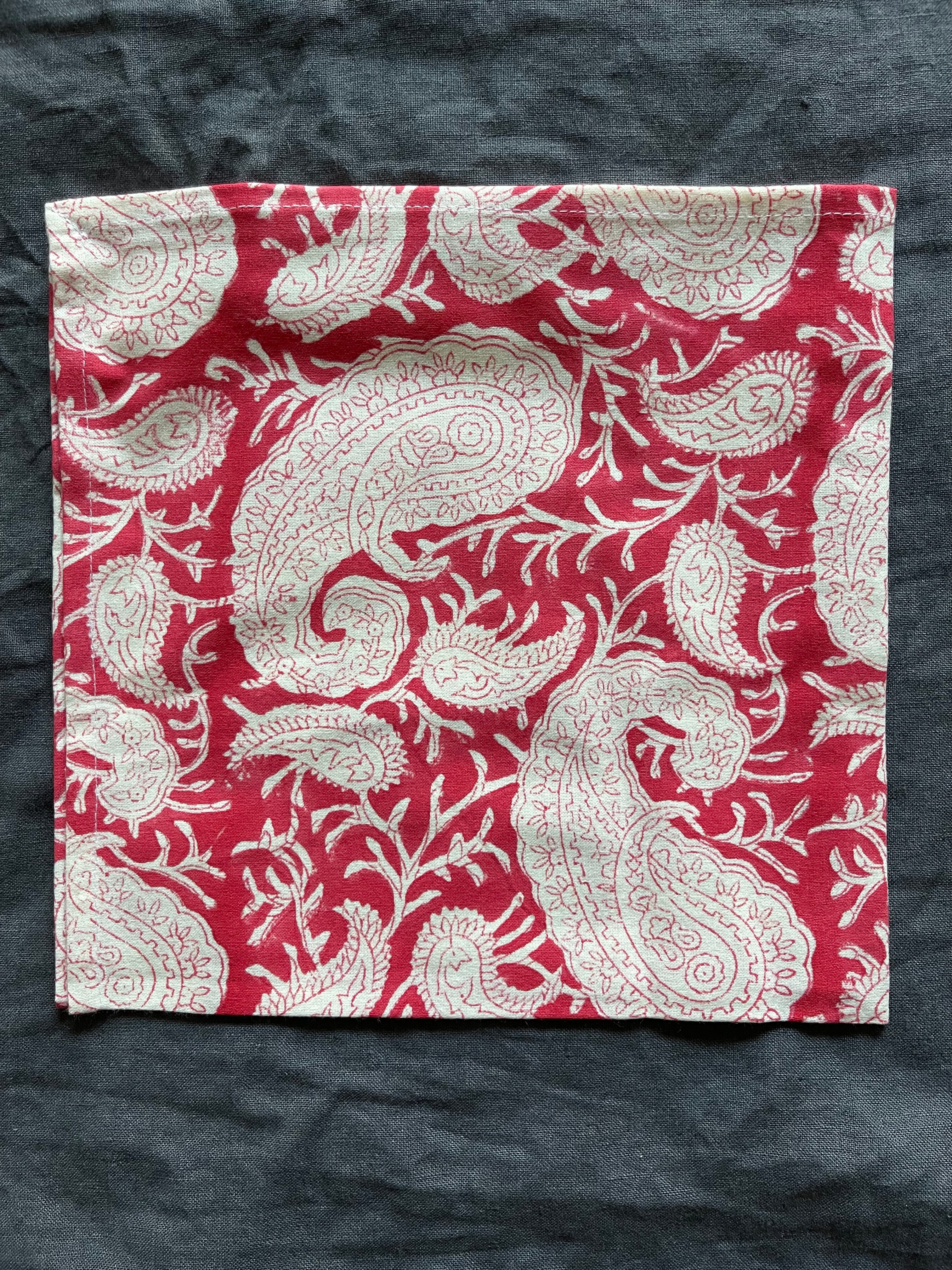 Napkins - Raspberry Paisley