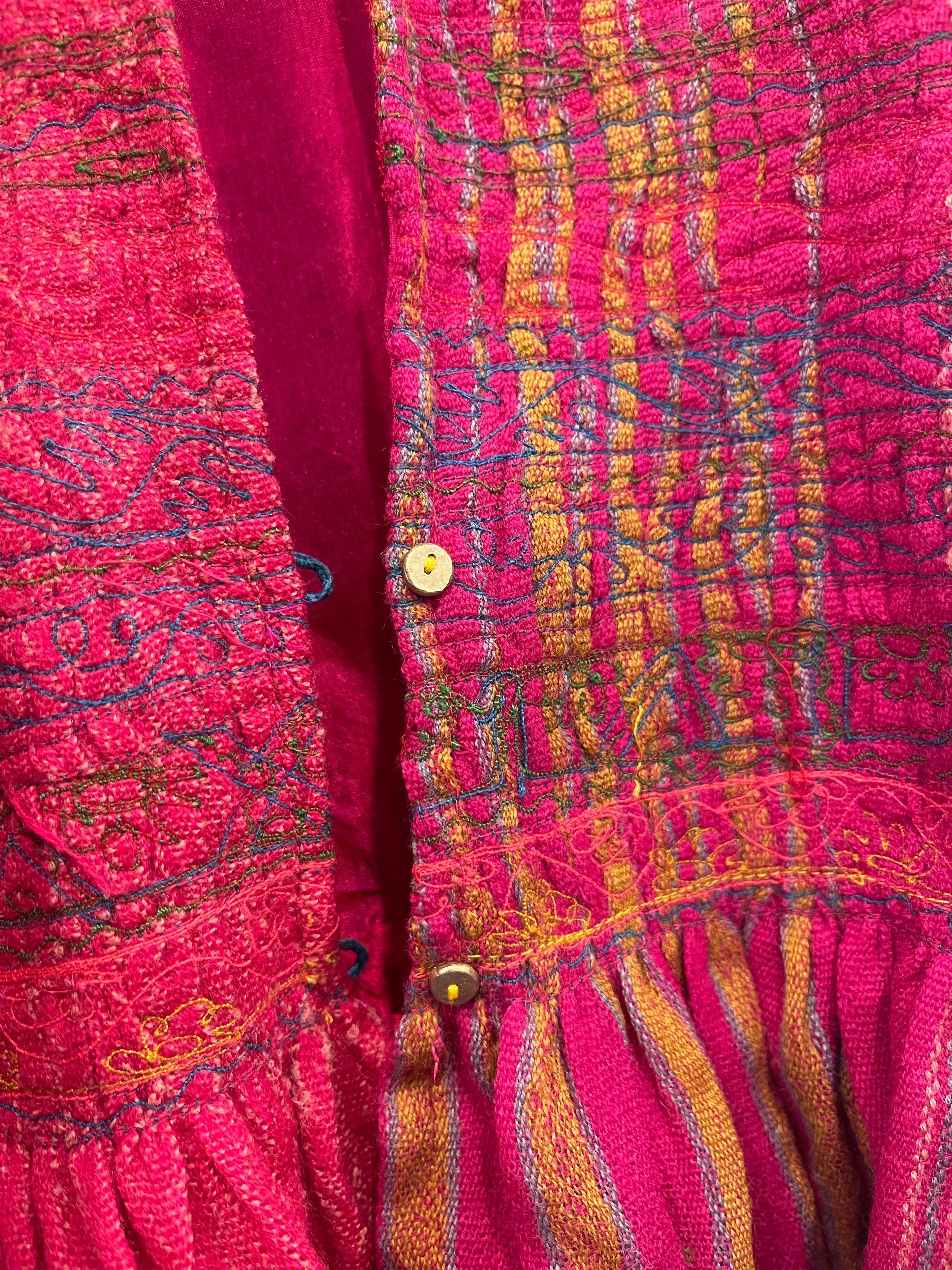 NILGIRI - Wool/Silk Jacket in Neon Pink