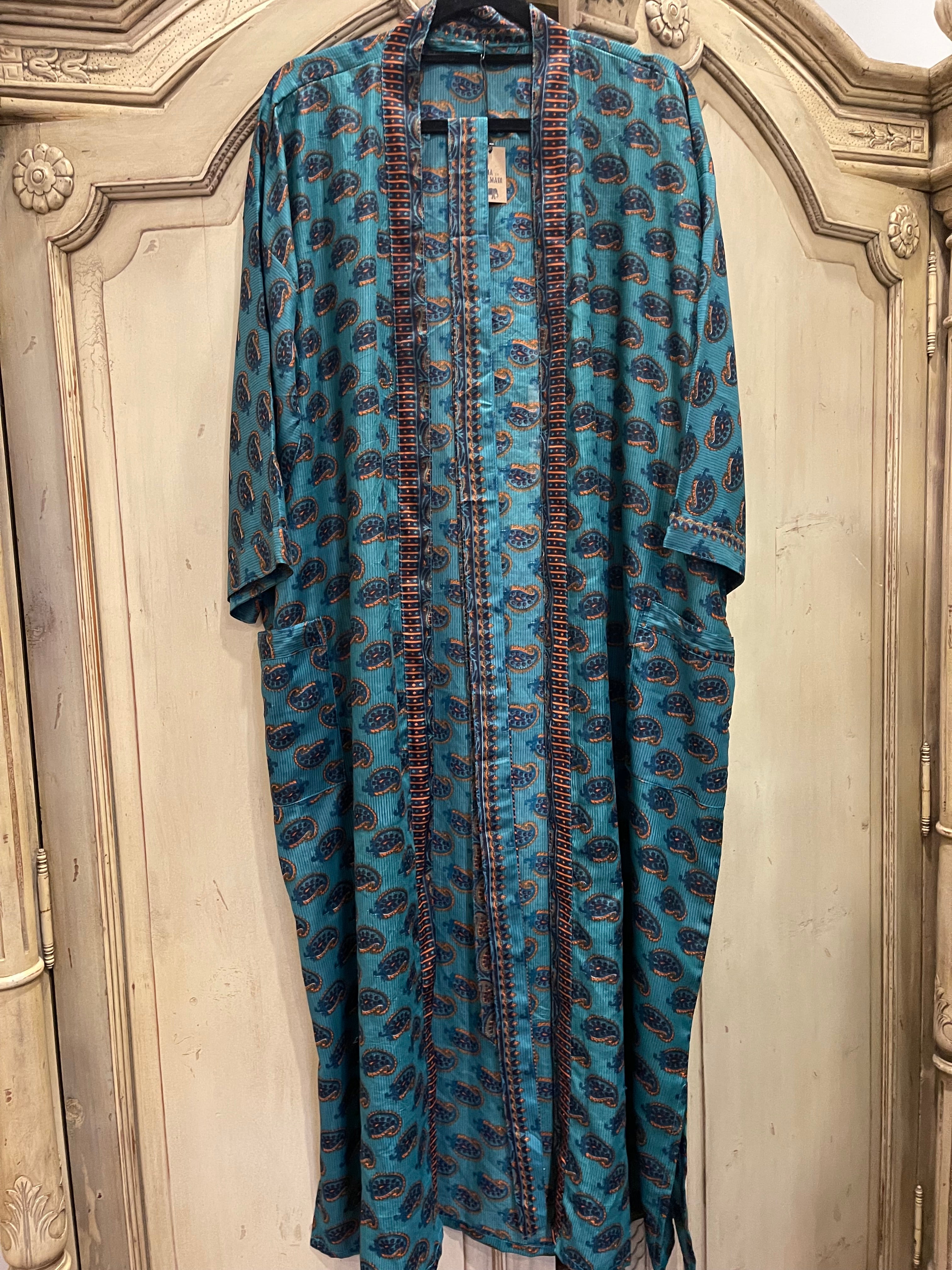 SILK SARI JACKET - Tropical Paisley