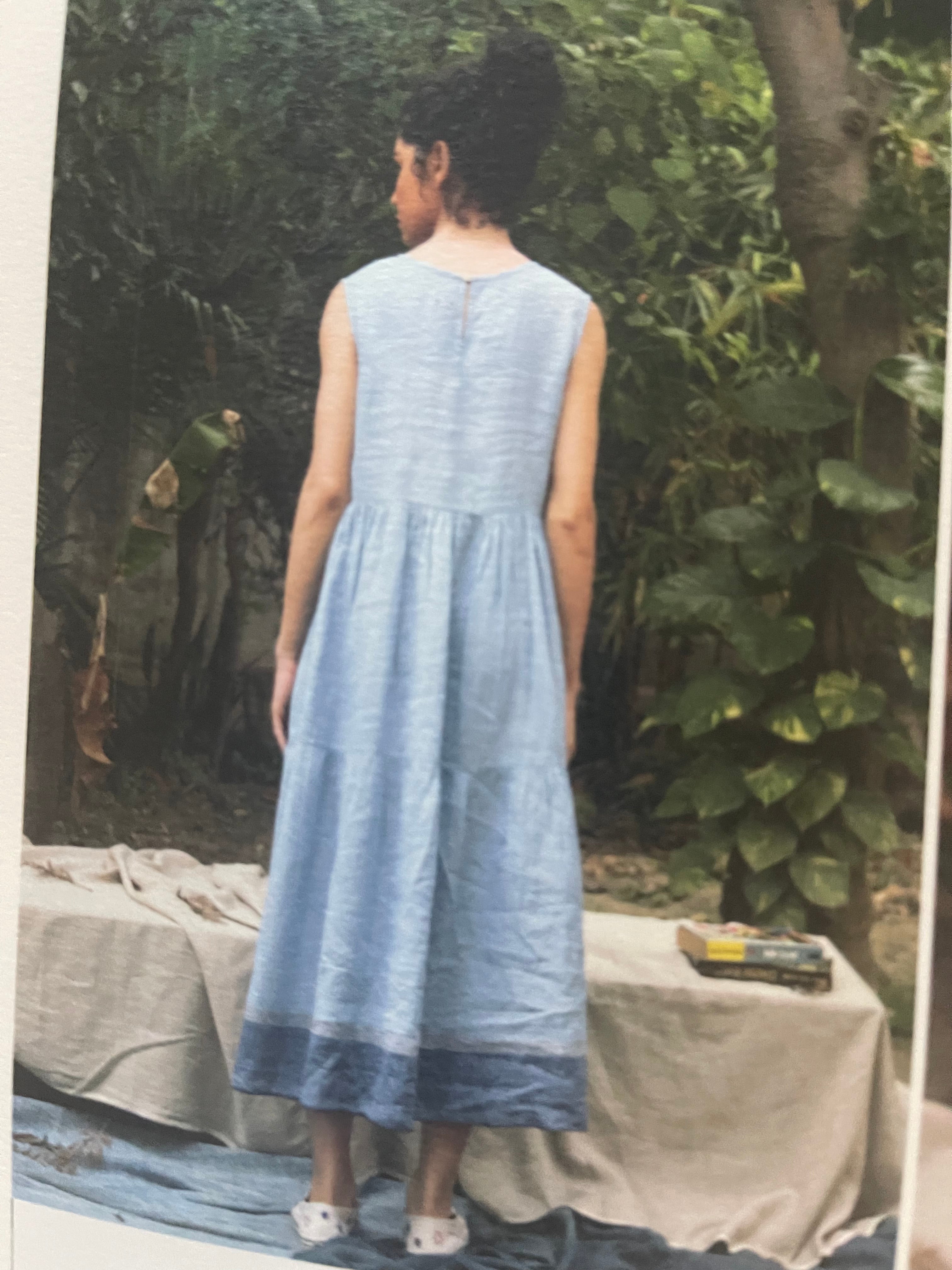 VIDYA LINEN DRESS - SKY