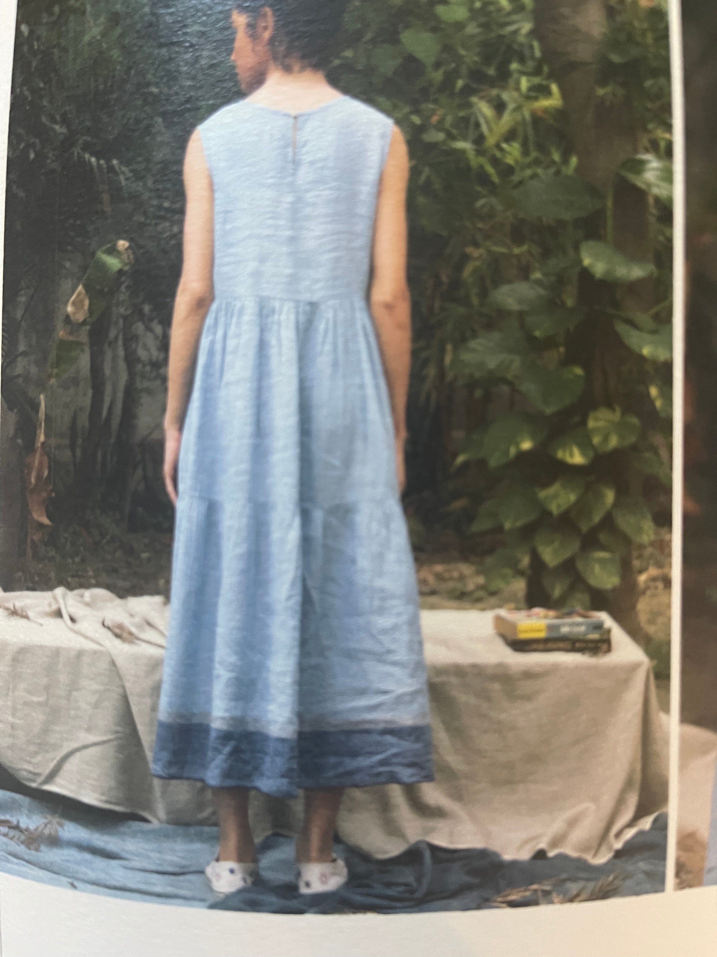 VIDYA LINEN DRESS - SKY