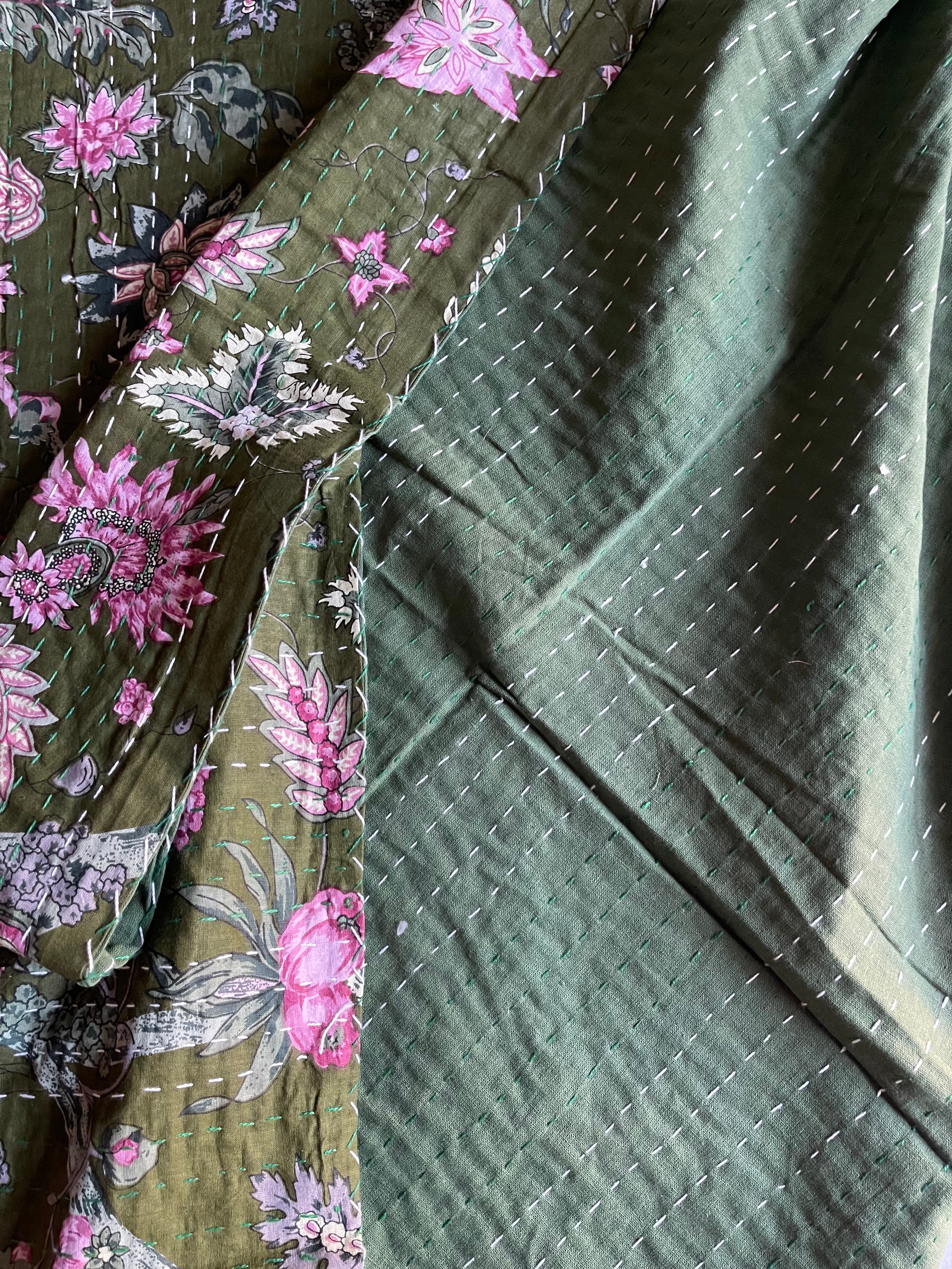 KANTHA - Woodland FOREST GREEN