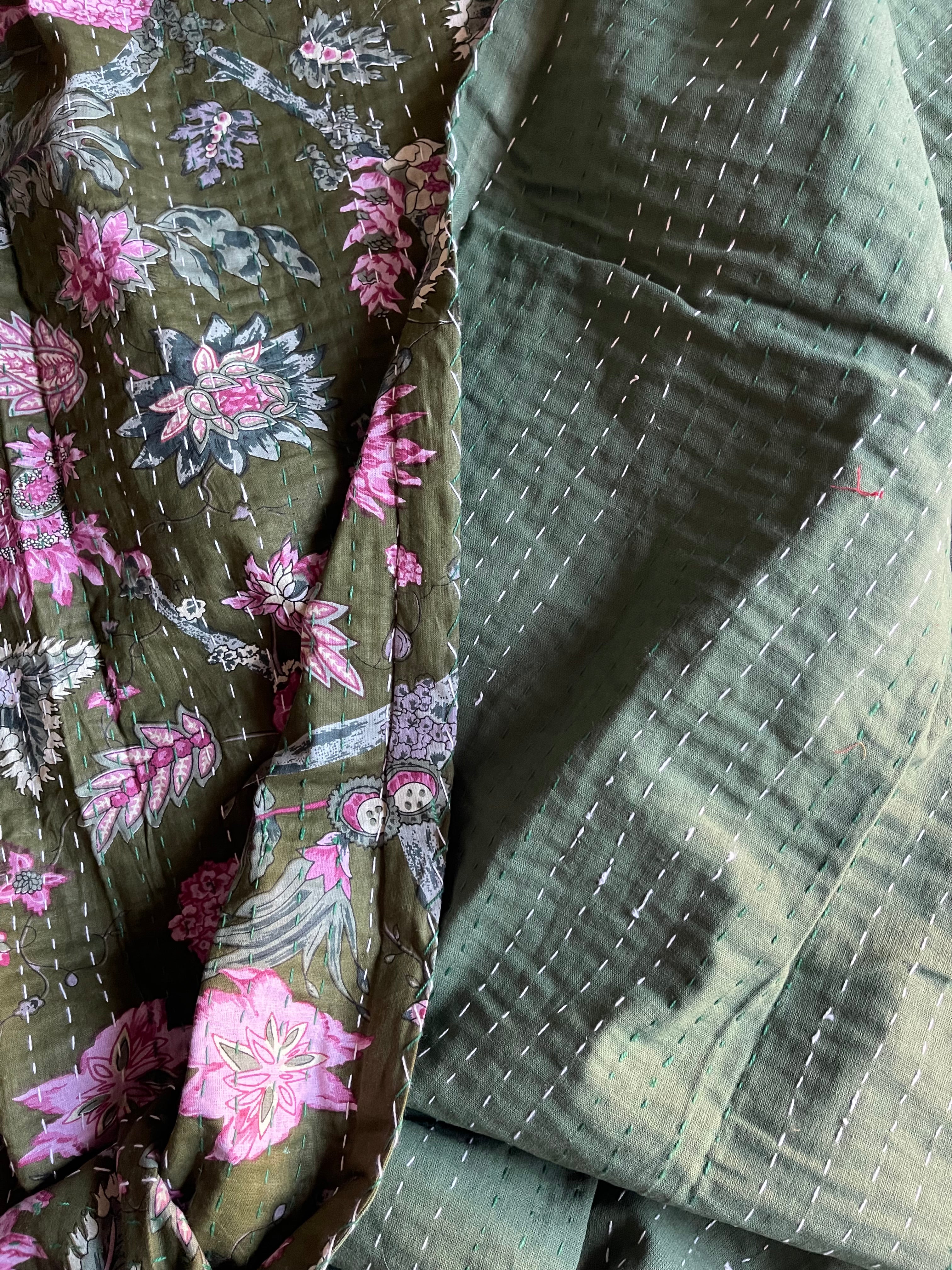 KANTHA - Woodland FOREST GREEN