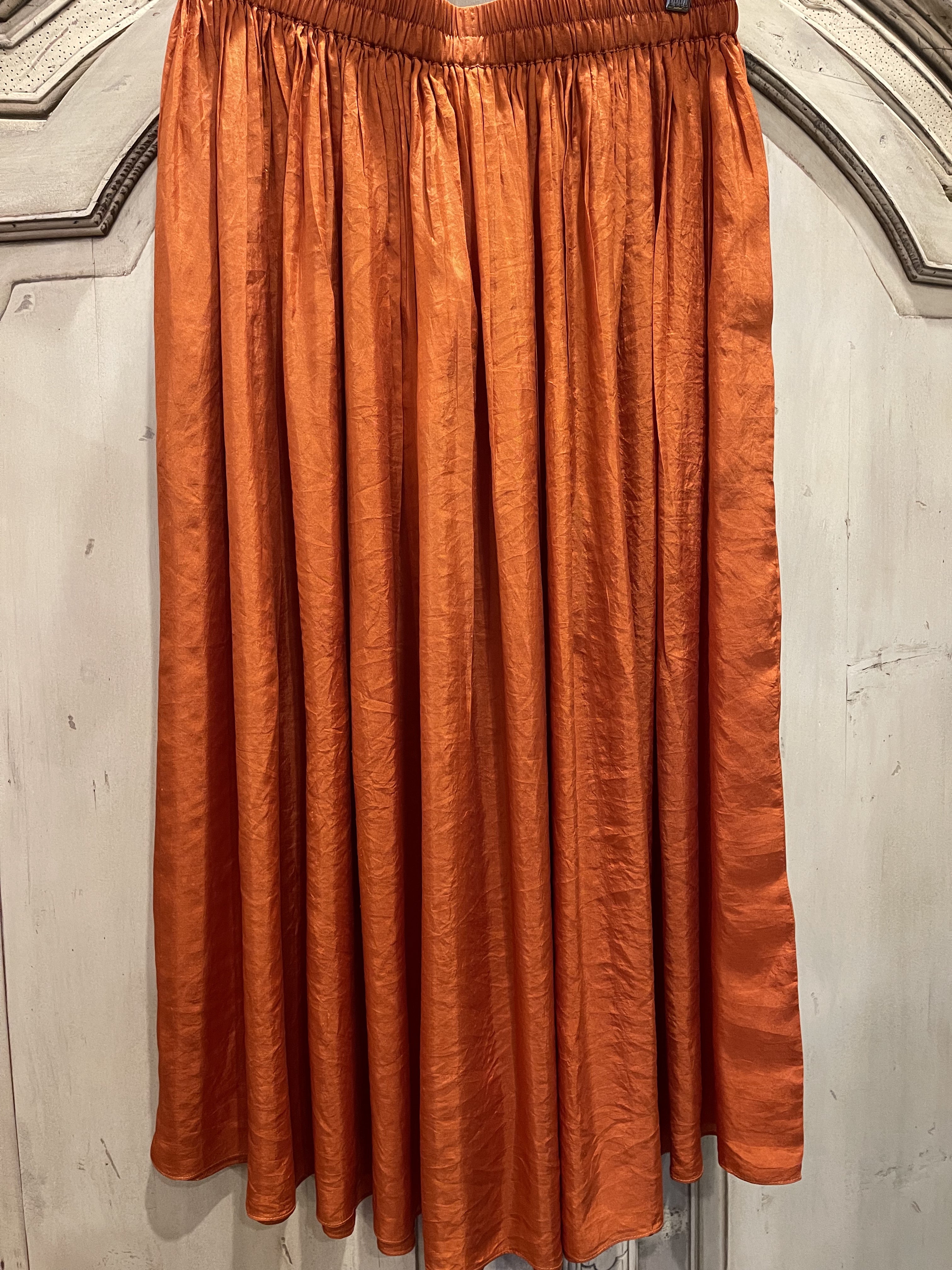 SILK SKIRT - Orange