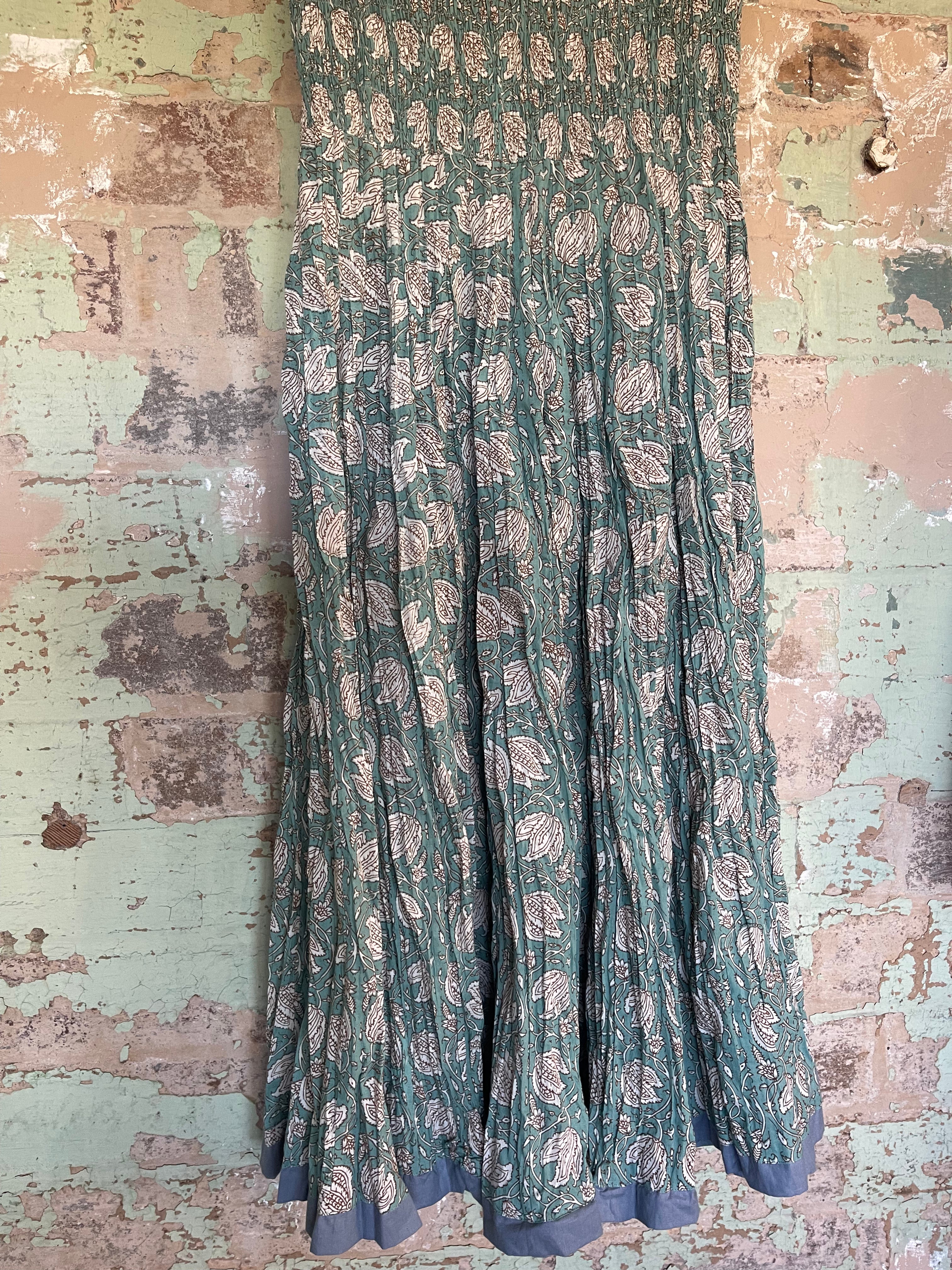 SKIRT - Floral Soft Teal