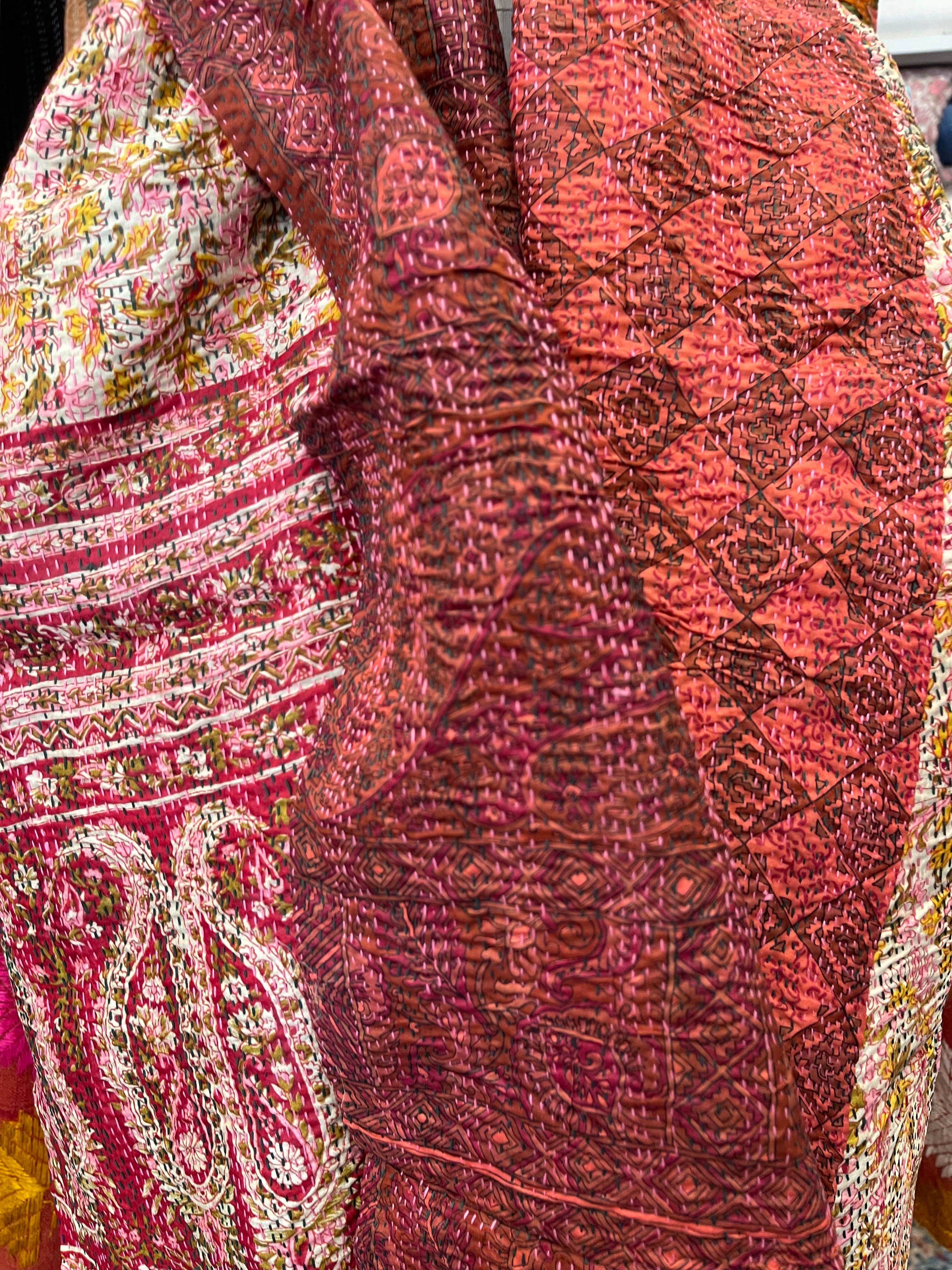 Kantha Silk Muffler - Paisley