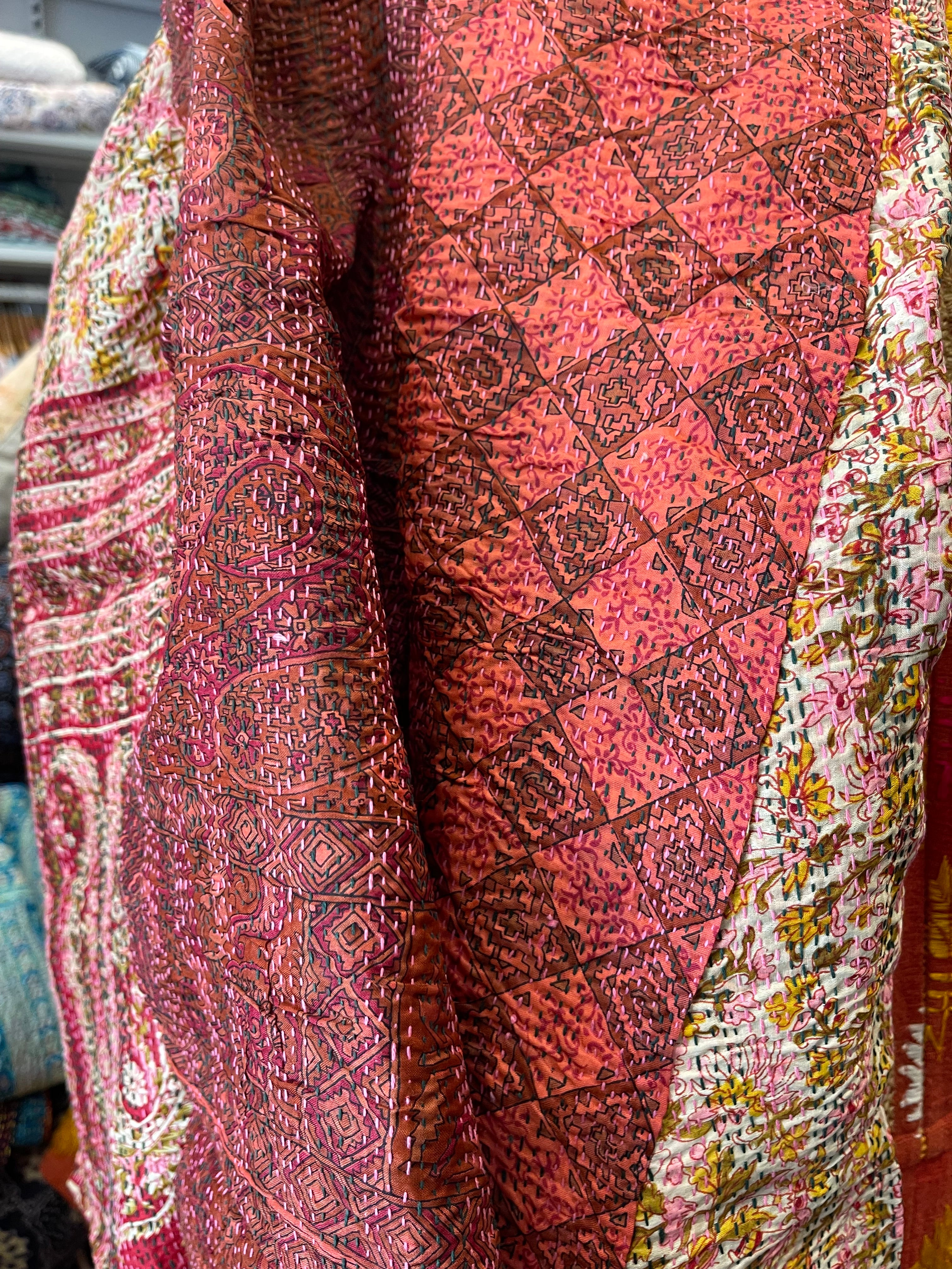 Kantha Silk Muffler - Paisley