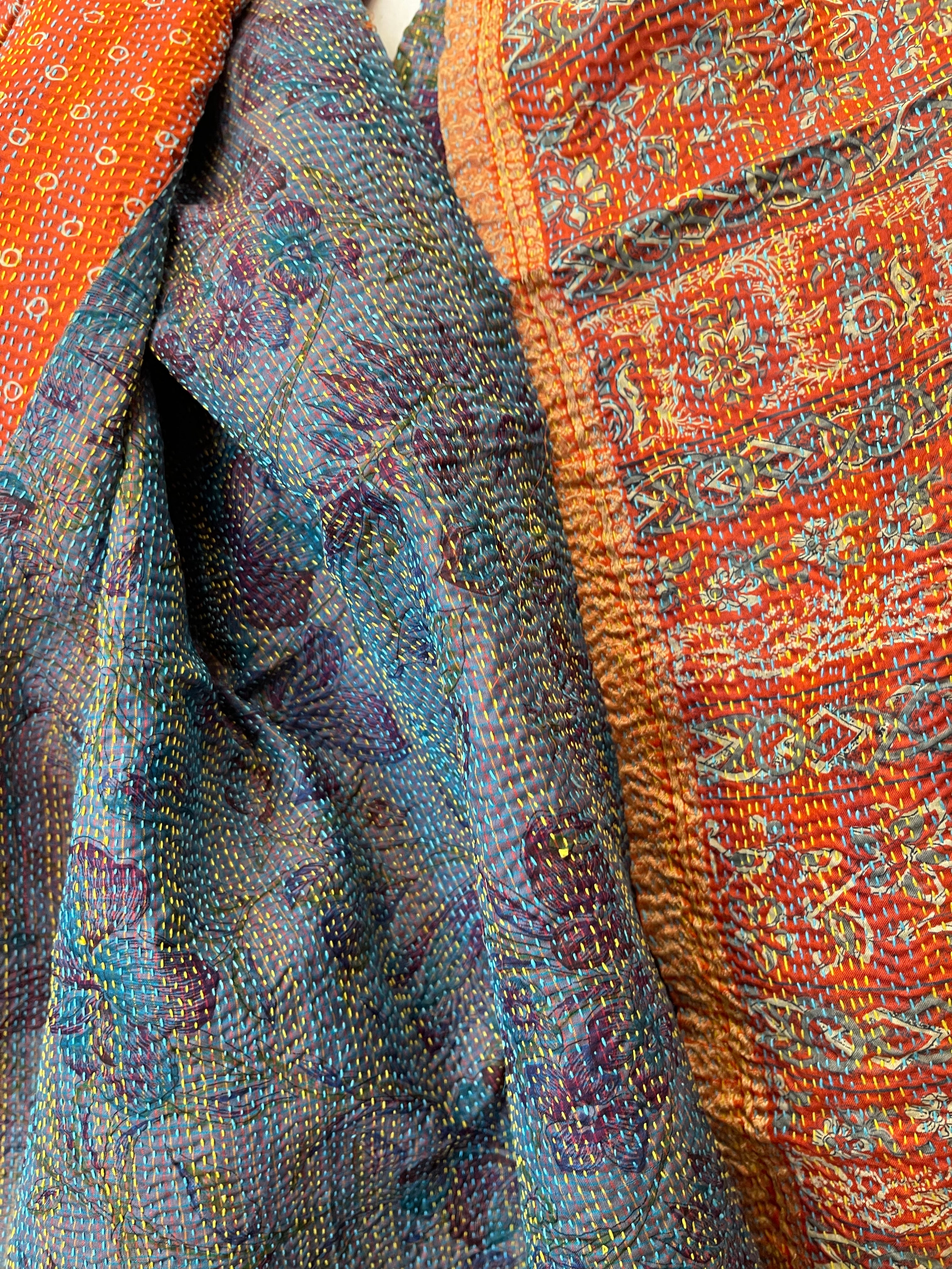 Kantha Silk Muffler - Desert Spots