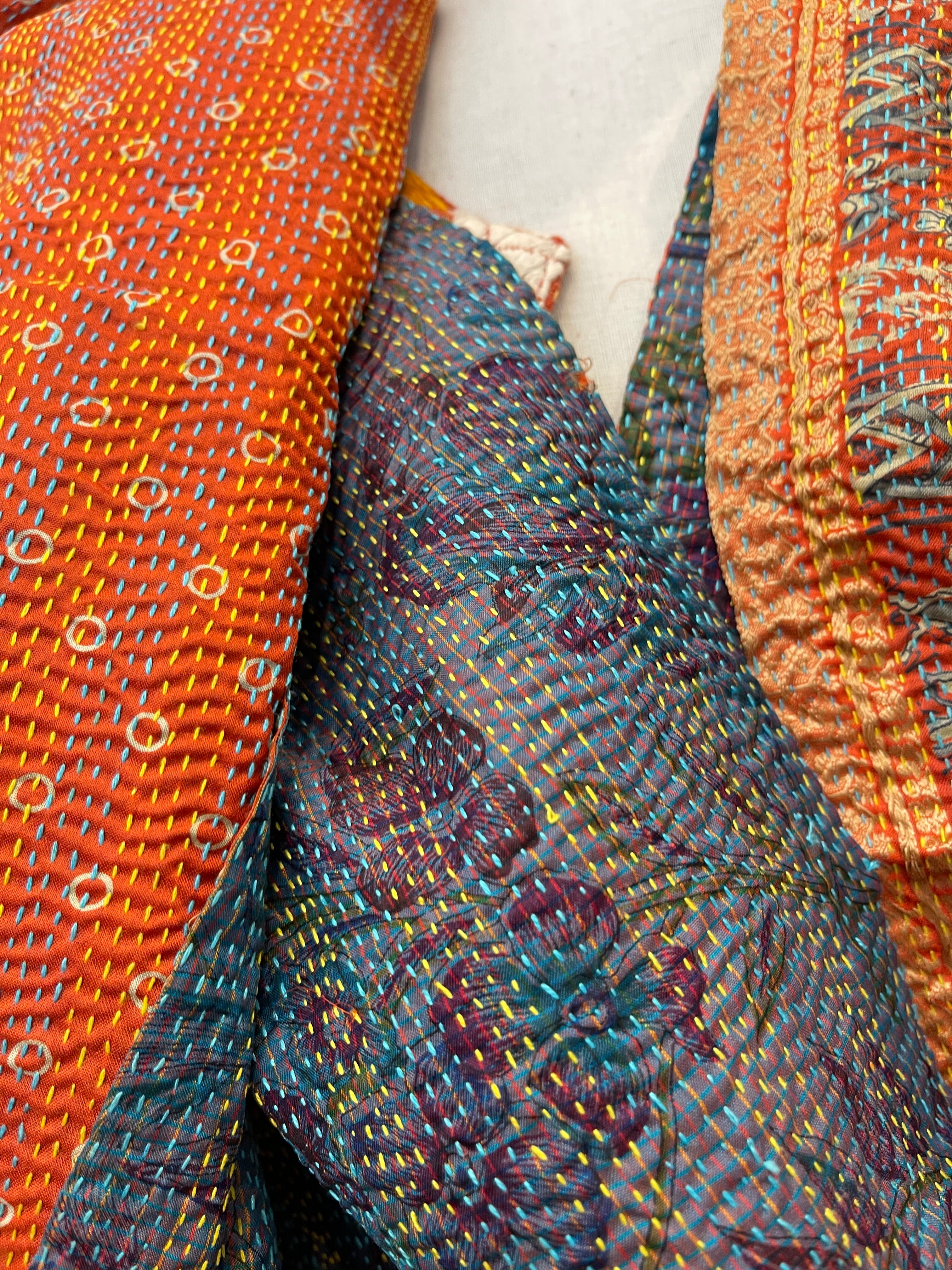 Kantha Silk Muffler - Desert Spots