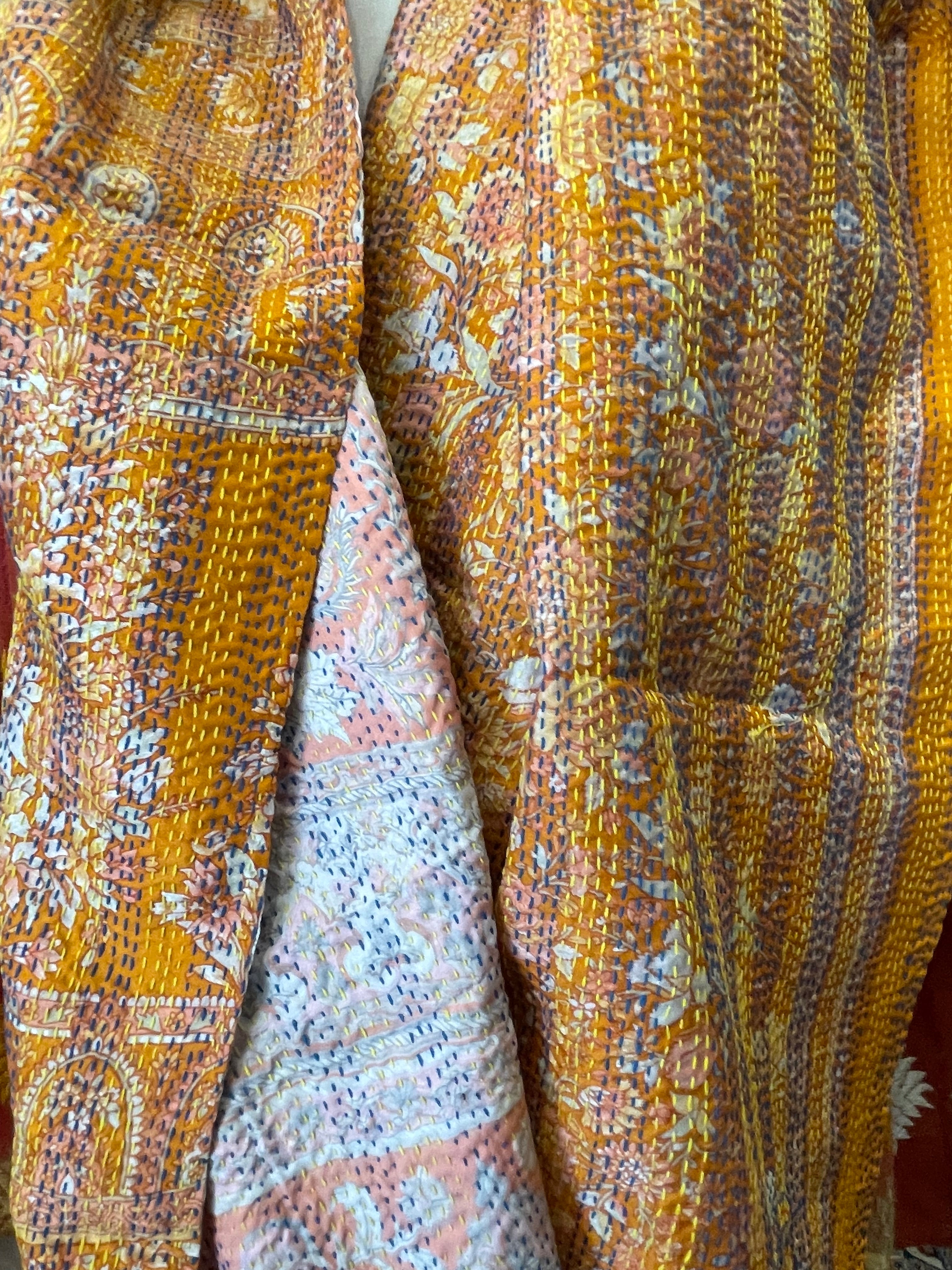 Kantha Silk Muffler - Autumn