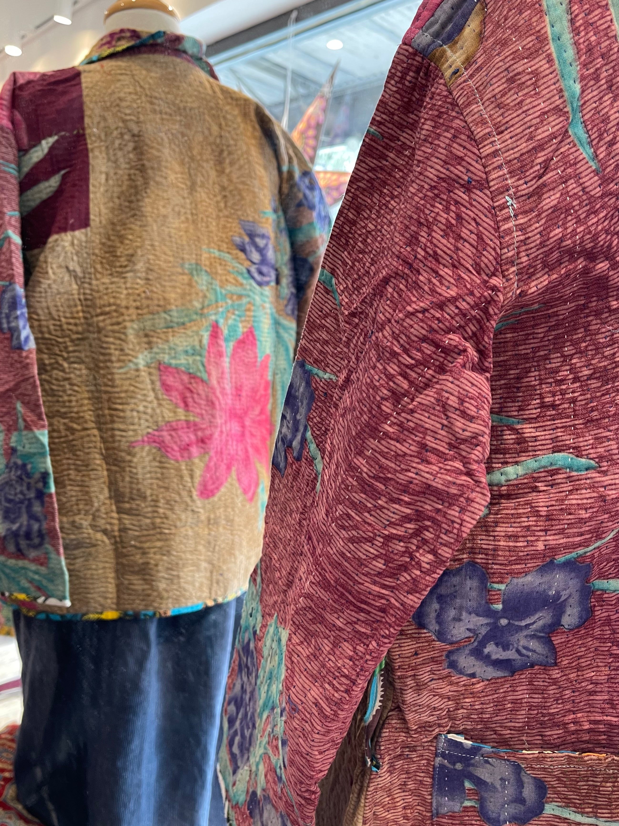 Vintage Kantha Jacket Short - IRIS