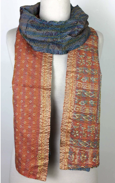 Kantha Silk Muffler - Desert Spots