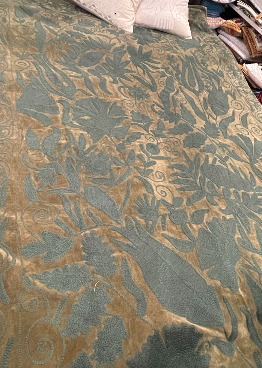 VELVET SUZANI - Moss Green