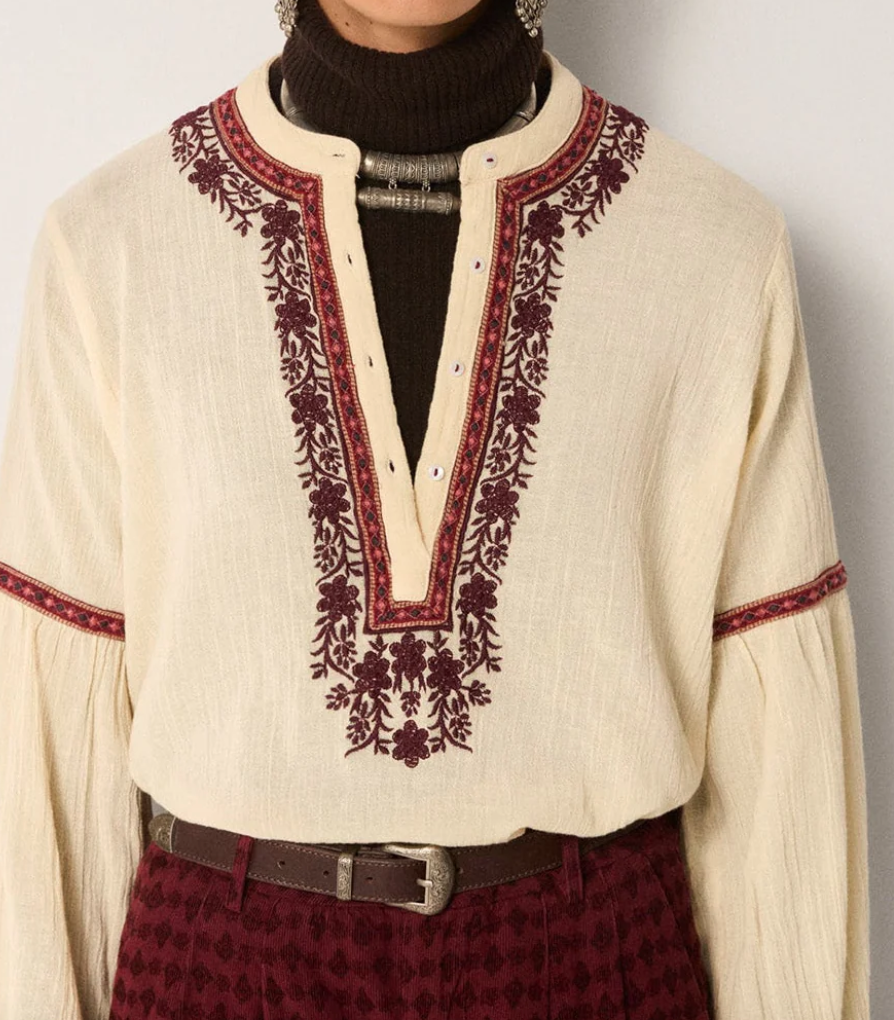 BRUNA BLOUSE - Vineyard Bordeaux