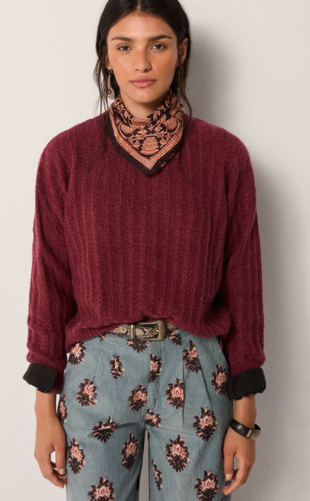 NINA SWEATER - Wine
