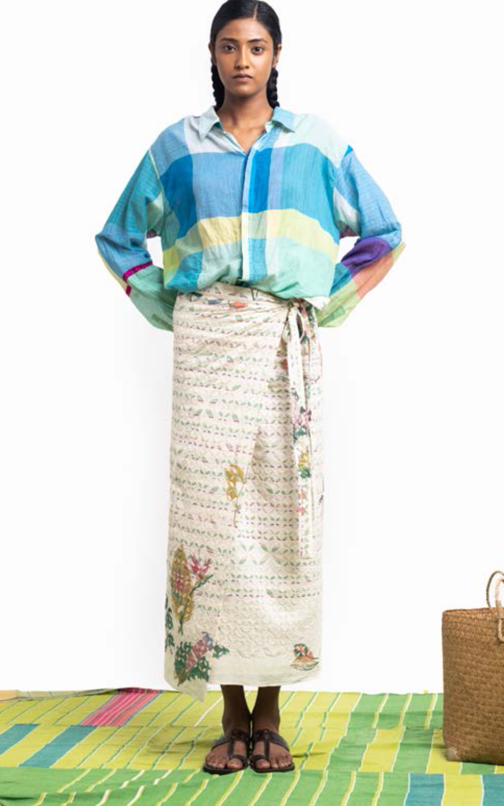JODHPUR - Cotton Skirt Floral Applique