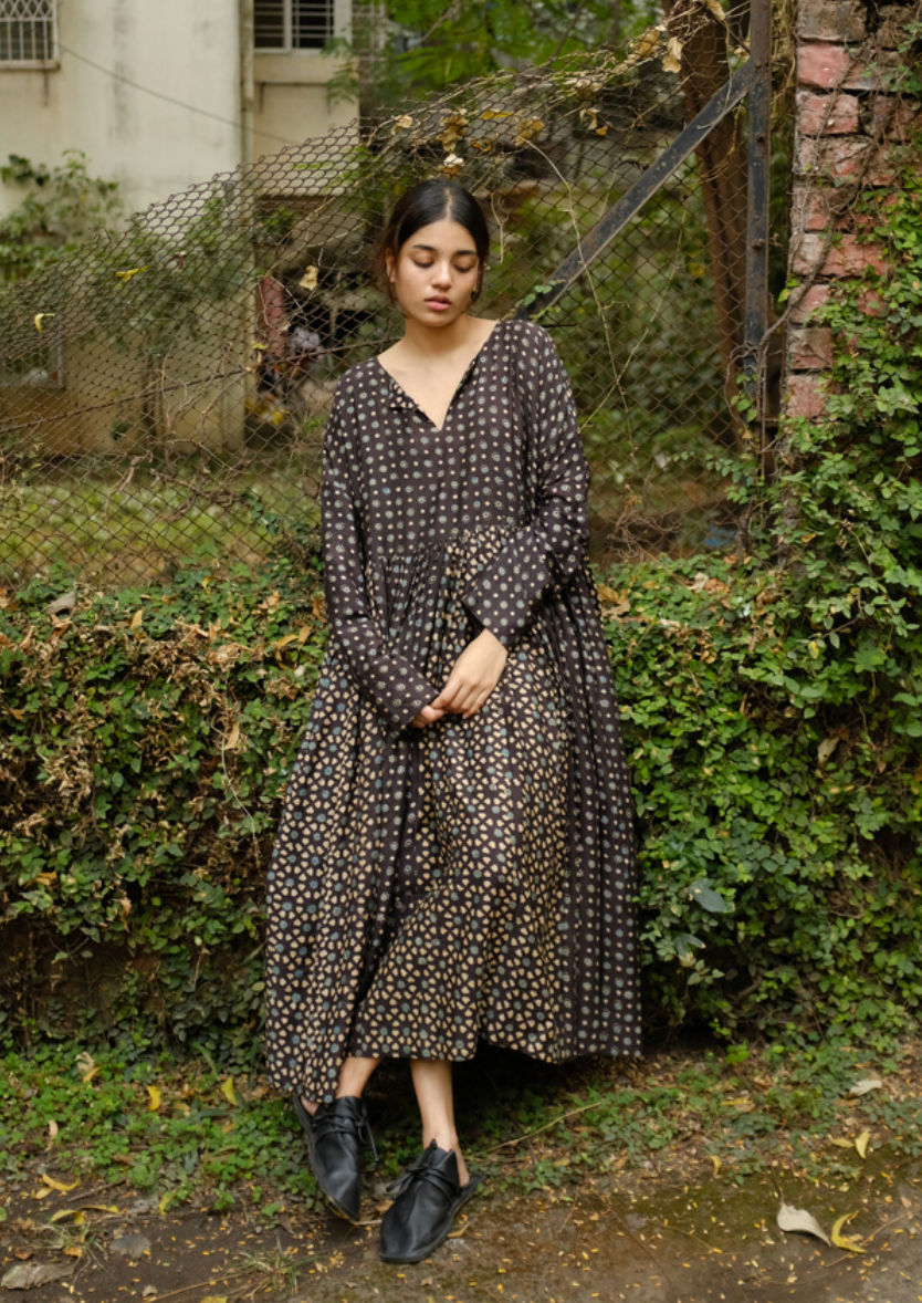 AMARA DRESS - Handwoven Cotton Silk