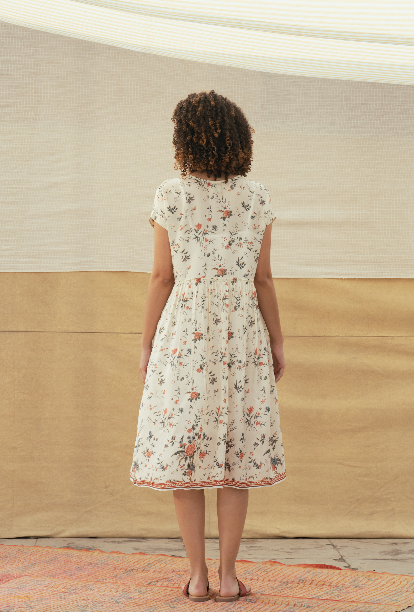 Handwoven Silk Print Dress - RAYNA