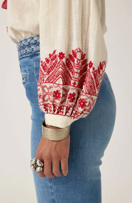 ANTONELLA BLOUSE - Red Cranberry