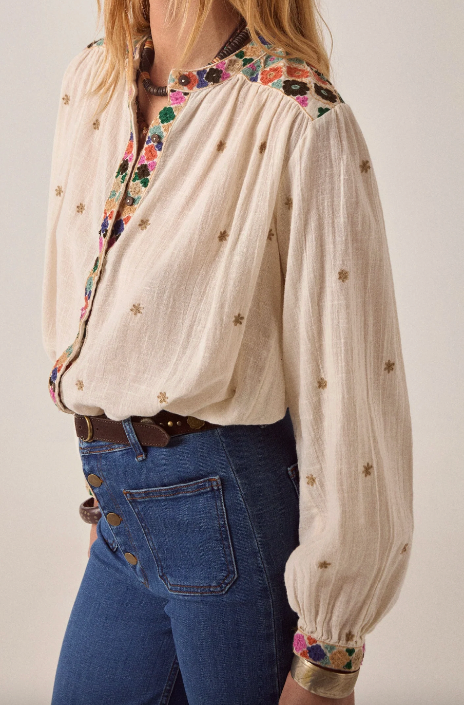 UDAIPUR CLEO BLOUSE - Off White