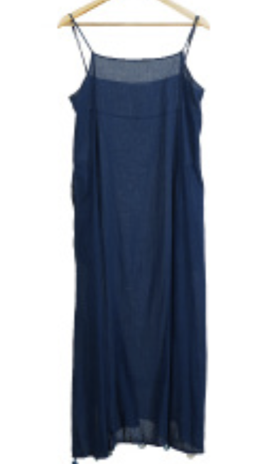 AMBER 119 - Cotton Indigo Slip Dress