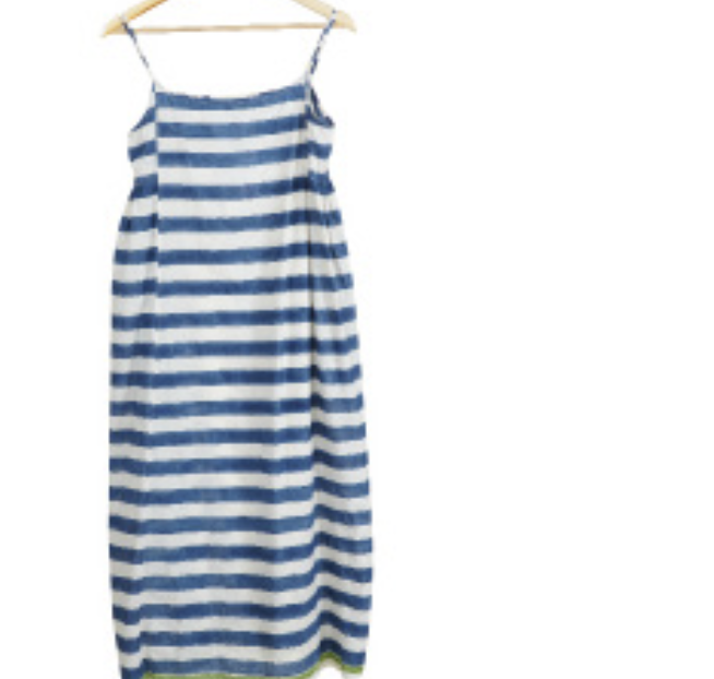 AMBER 153 - Cotton Slip Dress Stripe
