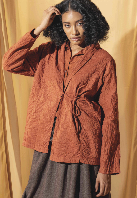 NEHA Cotton Quilted Jacket - Rust