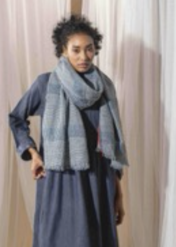 LINEN SCARF - Indigo