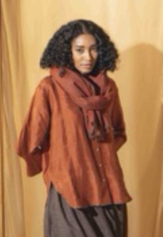 WOOLLEN SCARF - Rust