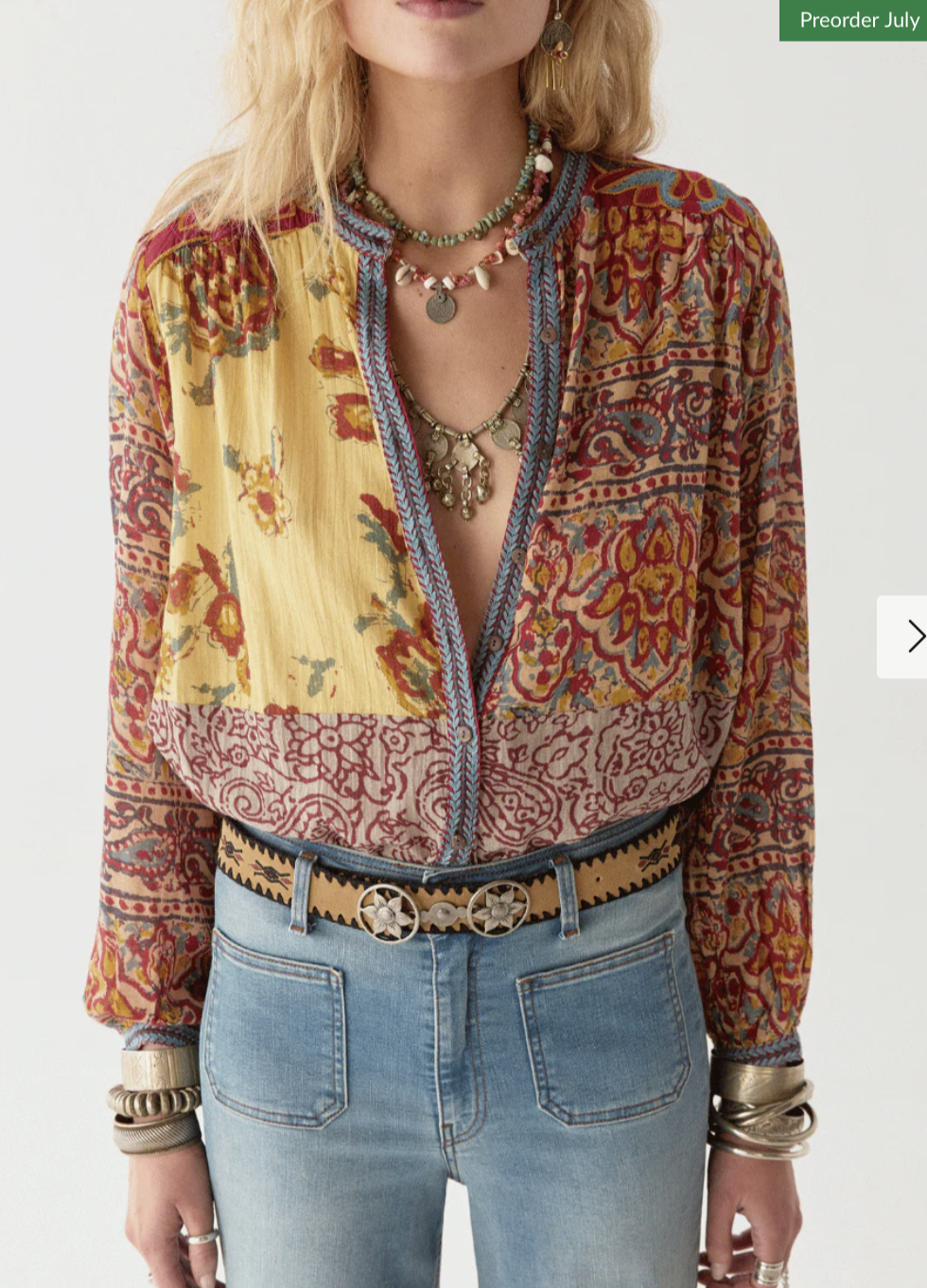 LEANDRA BLOUSE - Mullumbimby Patchwork