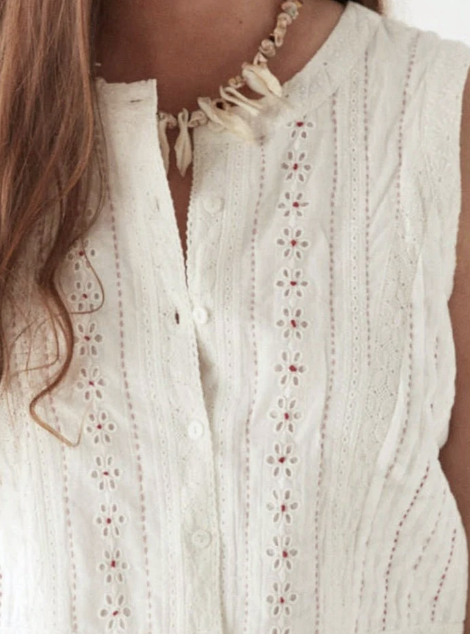 Francesca Blouse - Panna Cotta