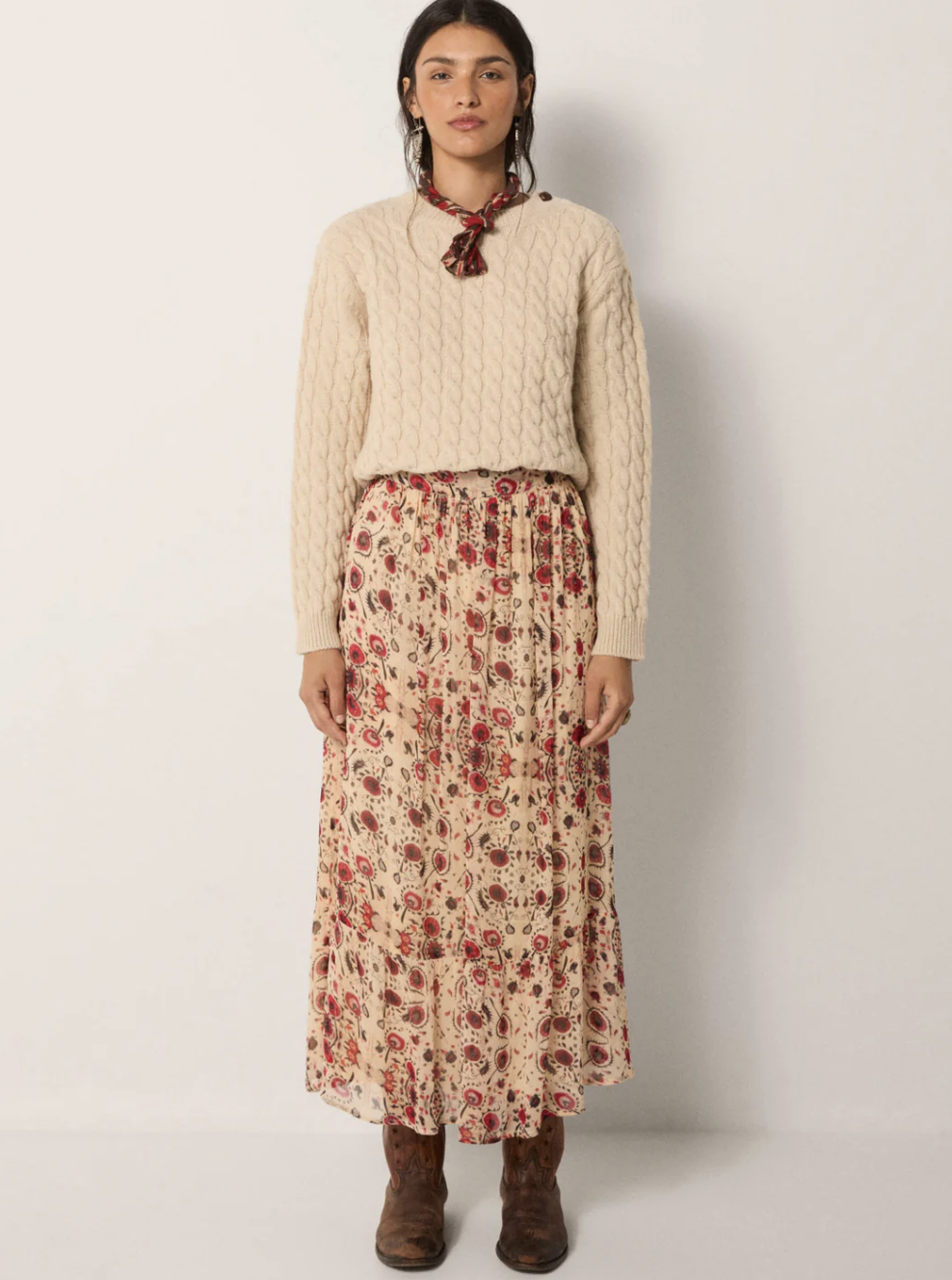 Simone SKIRT - Coquelicot Coquillage