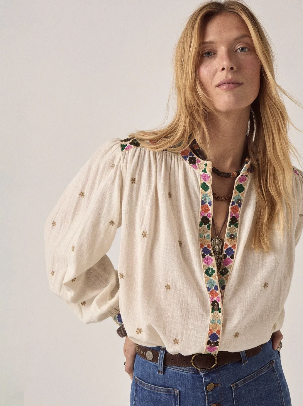 UDAIPUR CLEO BLOUSE - Off White