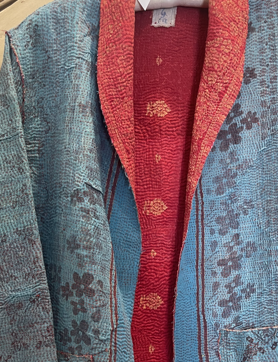 DVE Vintage Kantha Coat - TROPICAL LAGOON