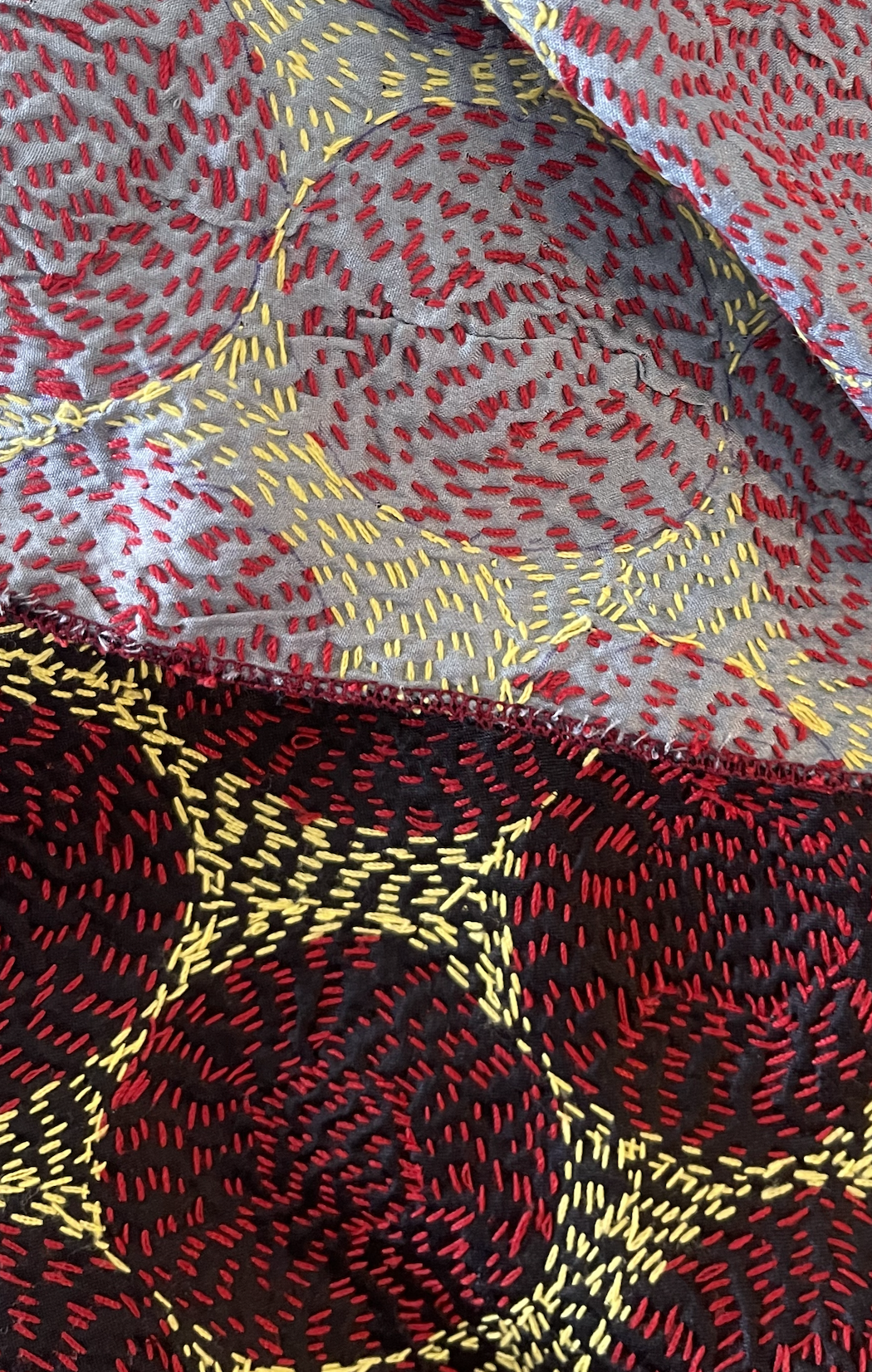 Kantha Silk Muffler - CIRCULAR PRESENCE
