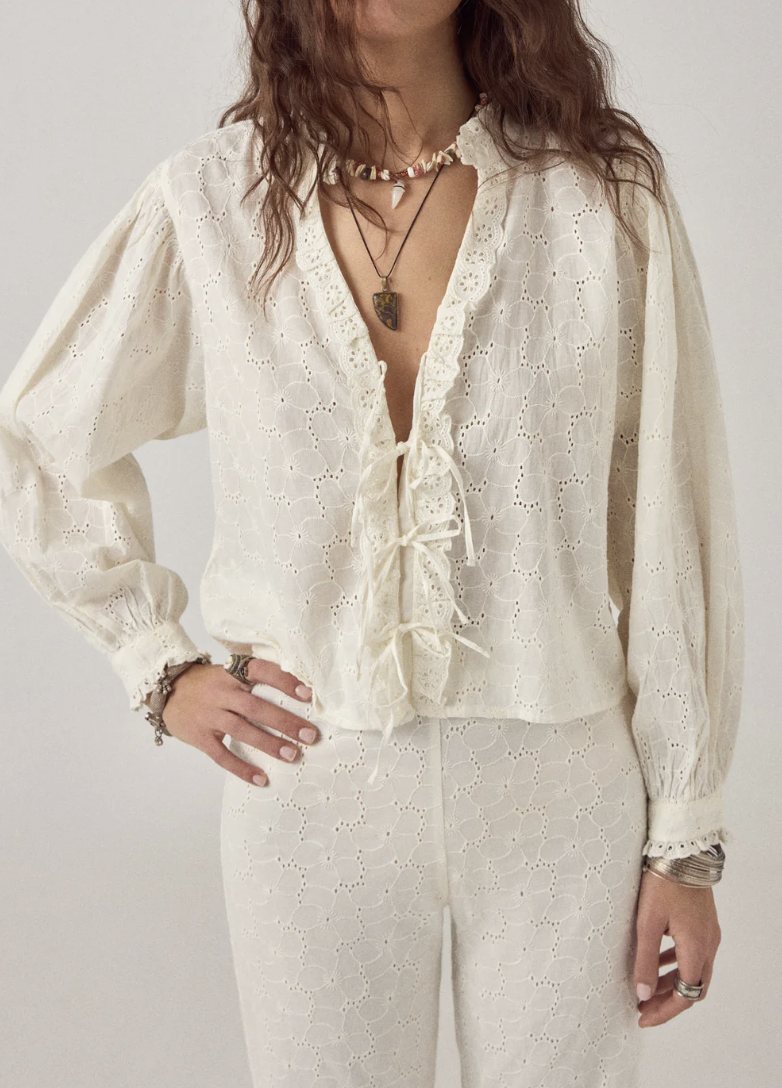 IRENE BLOUSE - Chalk
