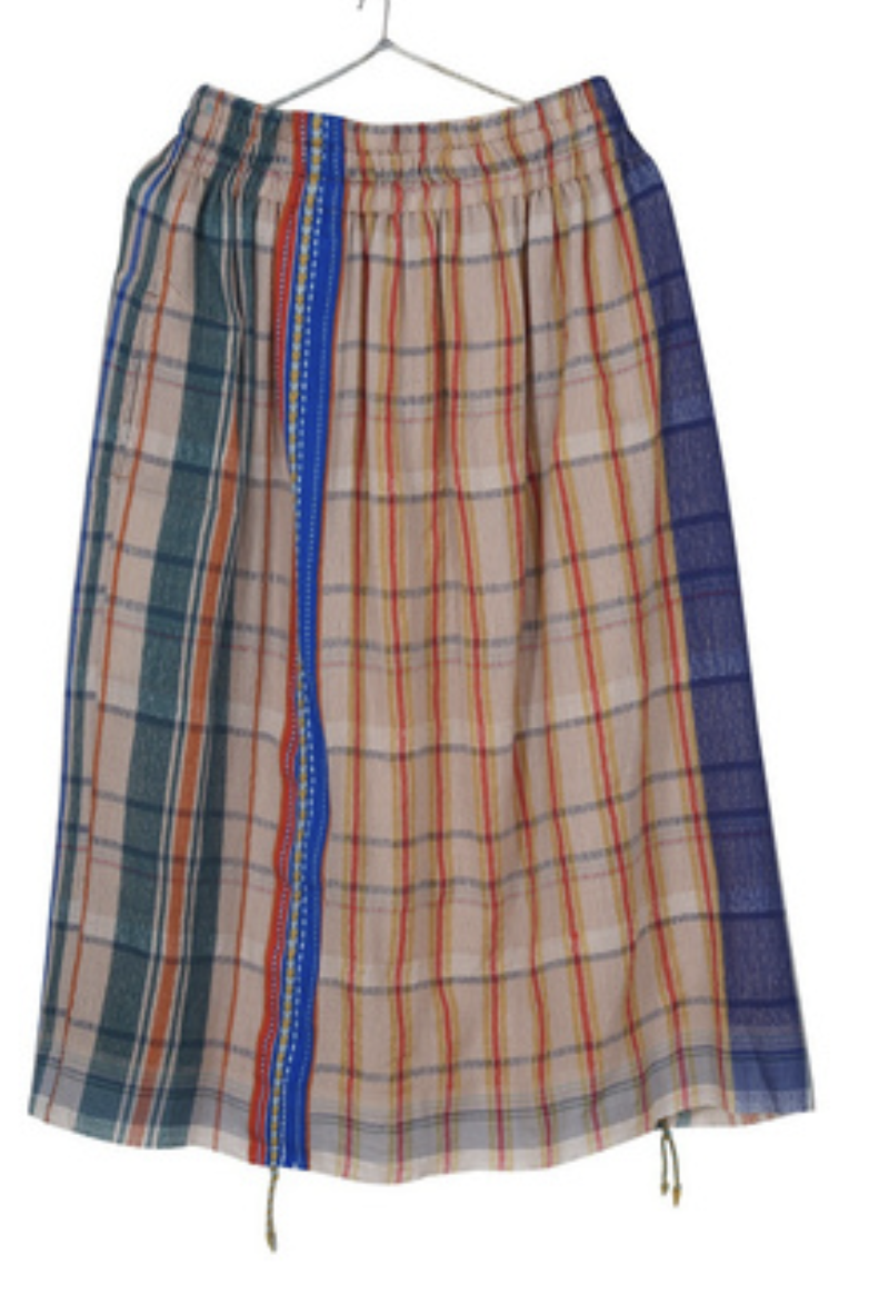 BHUJODI Wool Skirt - NAUTICAL STRIPE