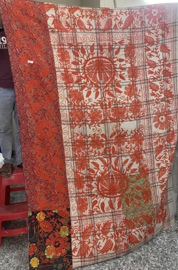 Suzani Vintage Kantha - OUTRAGEOUS ORANGE