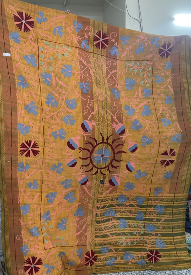 Suzani Vintage Kantha - CITRUS BLOSSOM