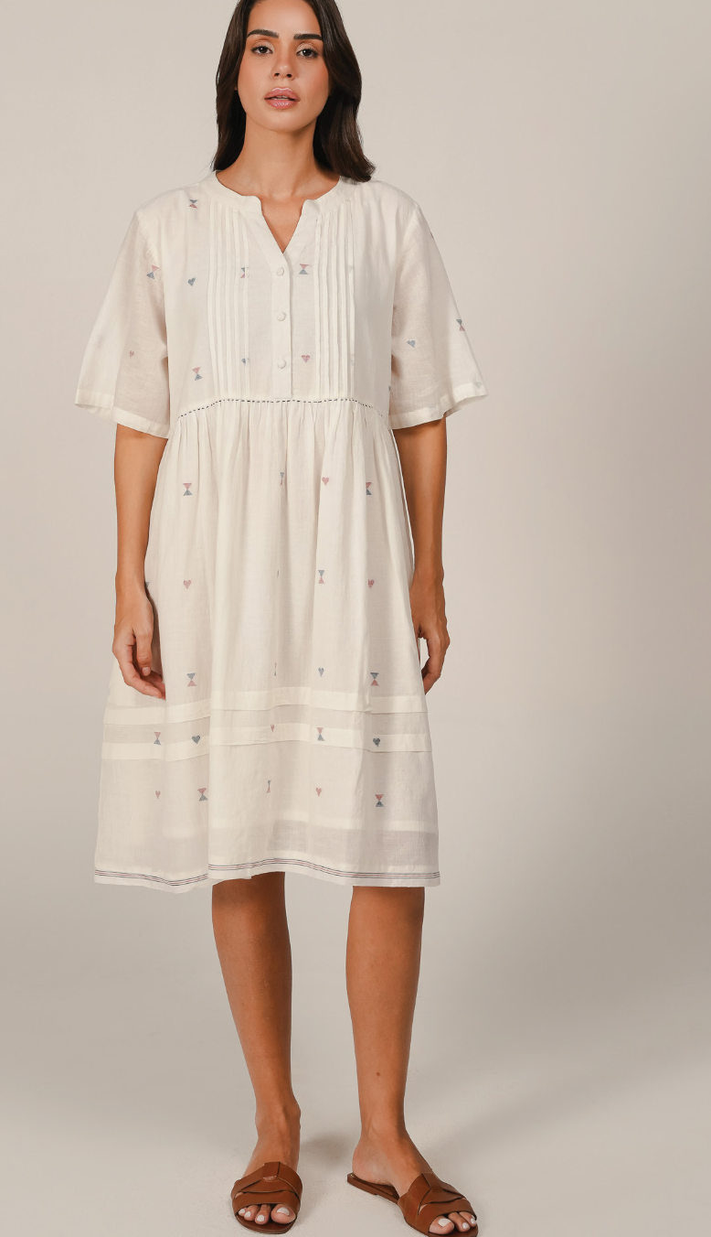 RENA DRESS - White Heart
