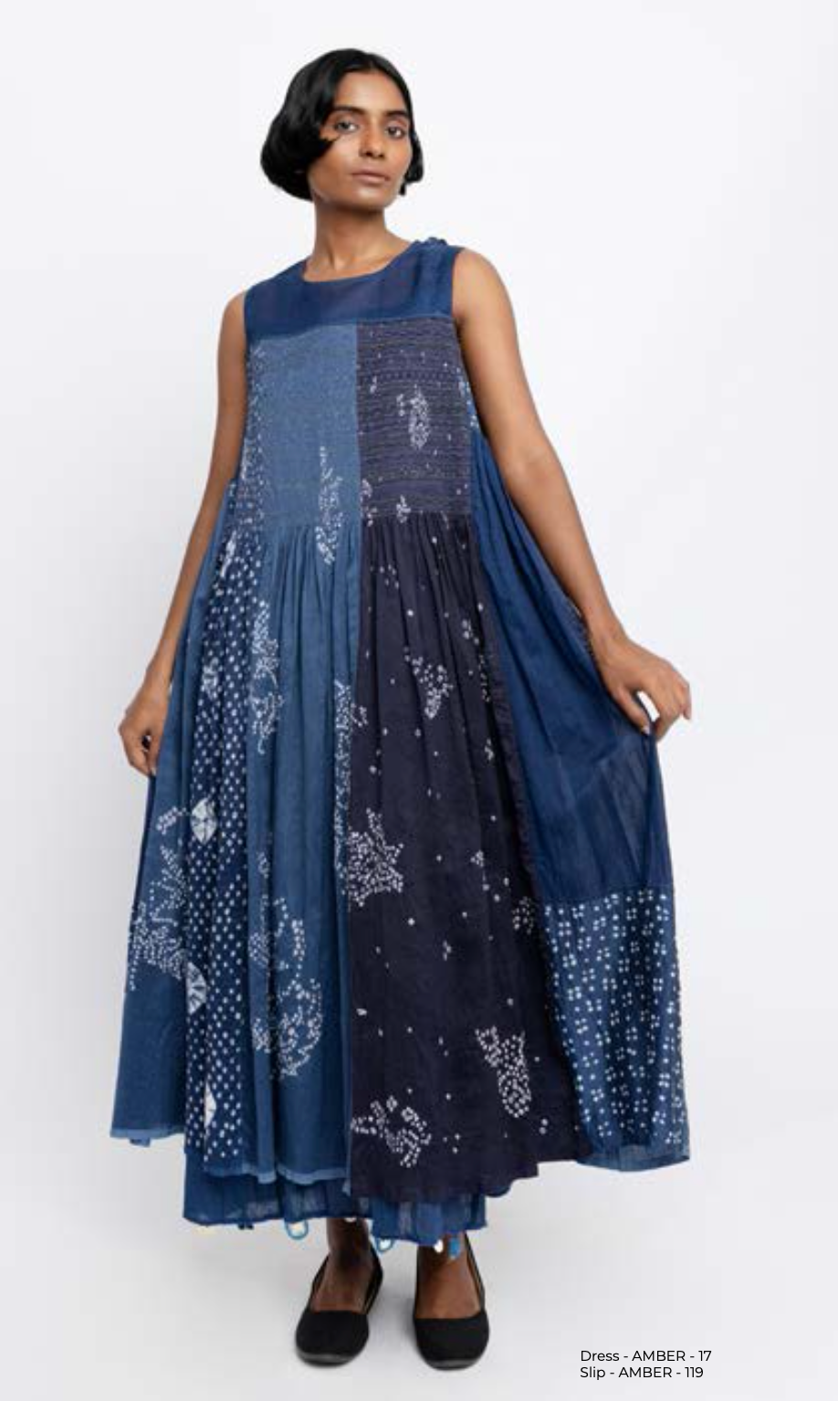 AMBER 17 - Sleeveless Indigo Dress
